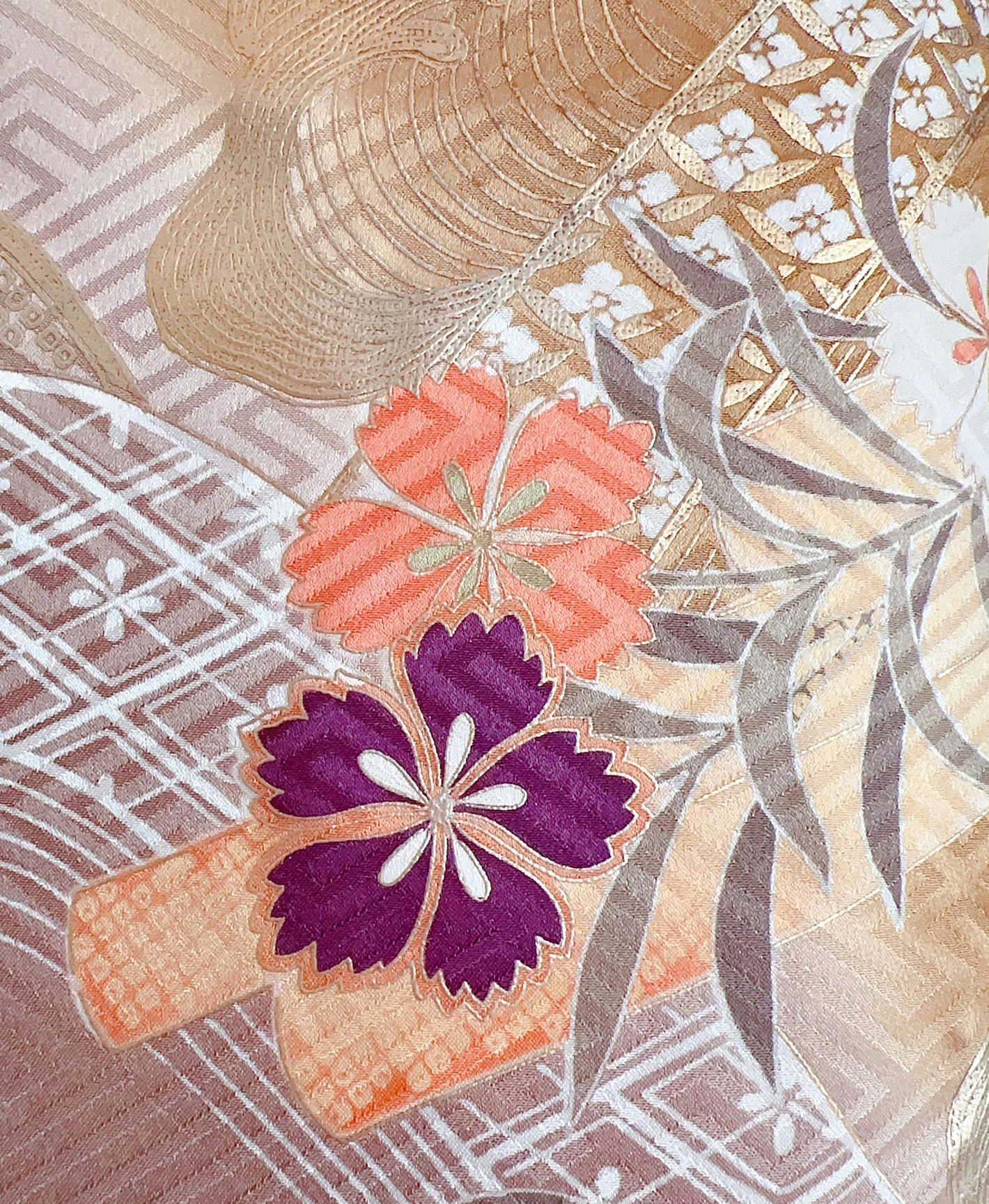 Orange Peony Auspicious Furisode - Image 8