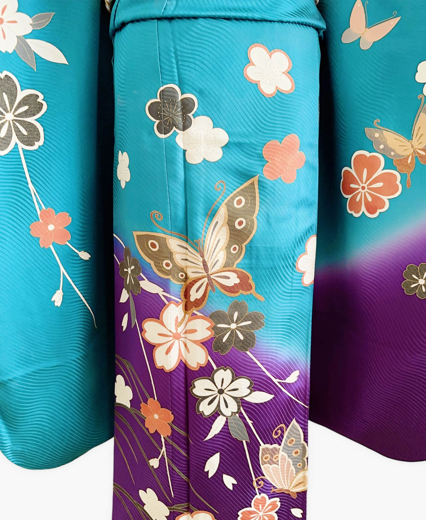 Blue Sakura Butterfly Furisode - Image 5