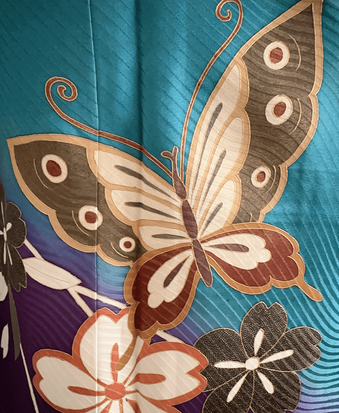 Blue Sakura Butterfly Furisode - Image 6