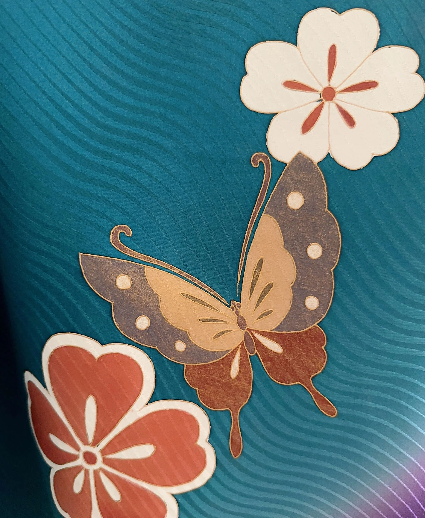 Blue Sakura Butterfly Furisode - Image 7