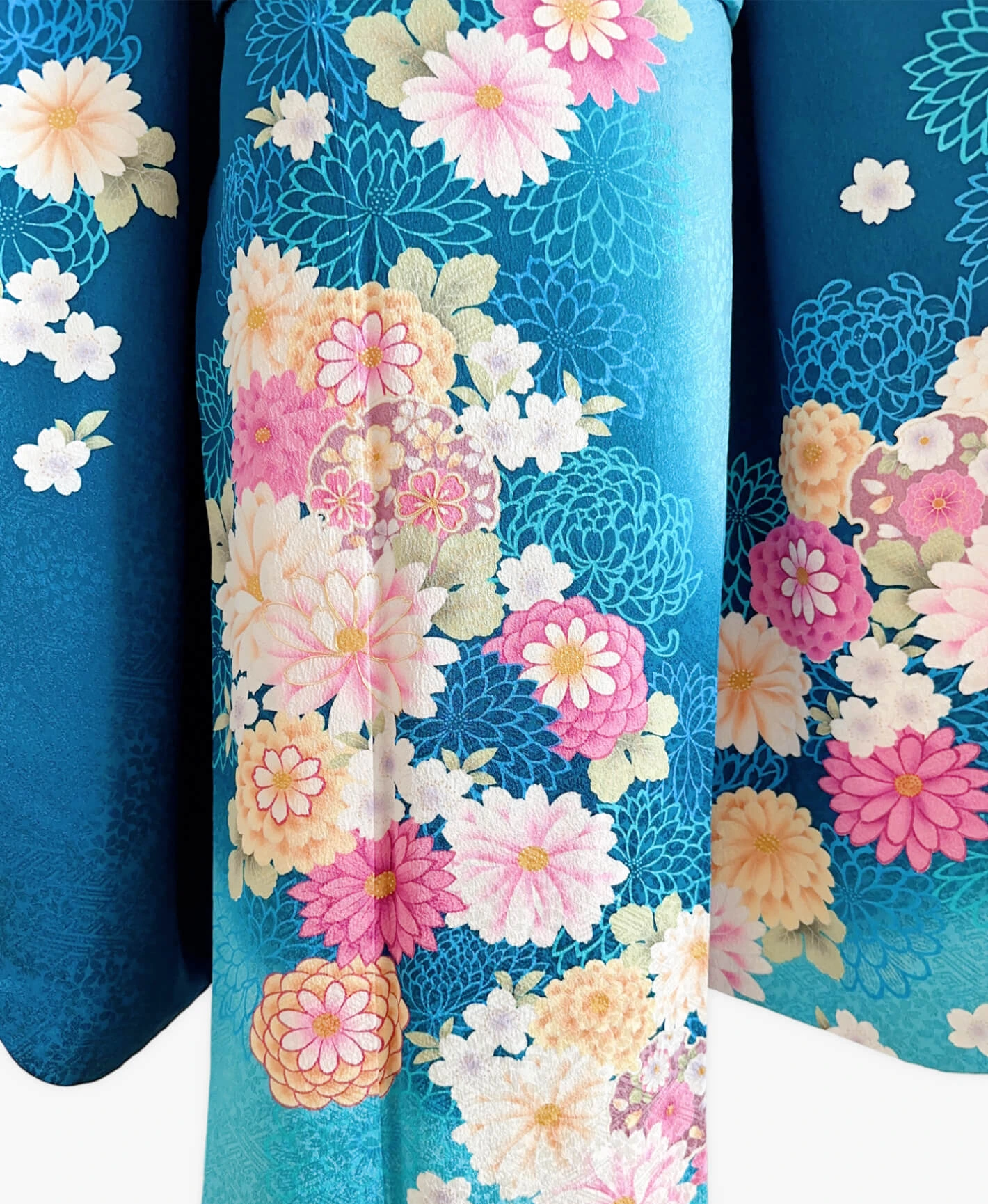 Indigo Mum Snowflake Furisode - Image 5