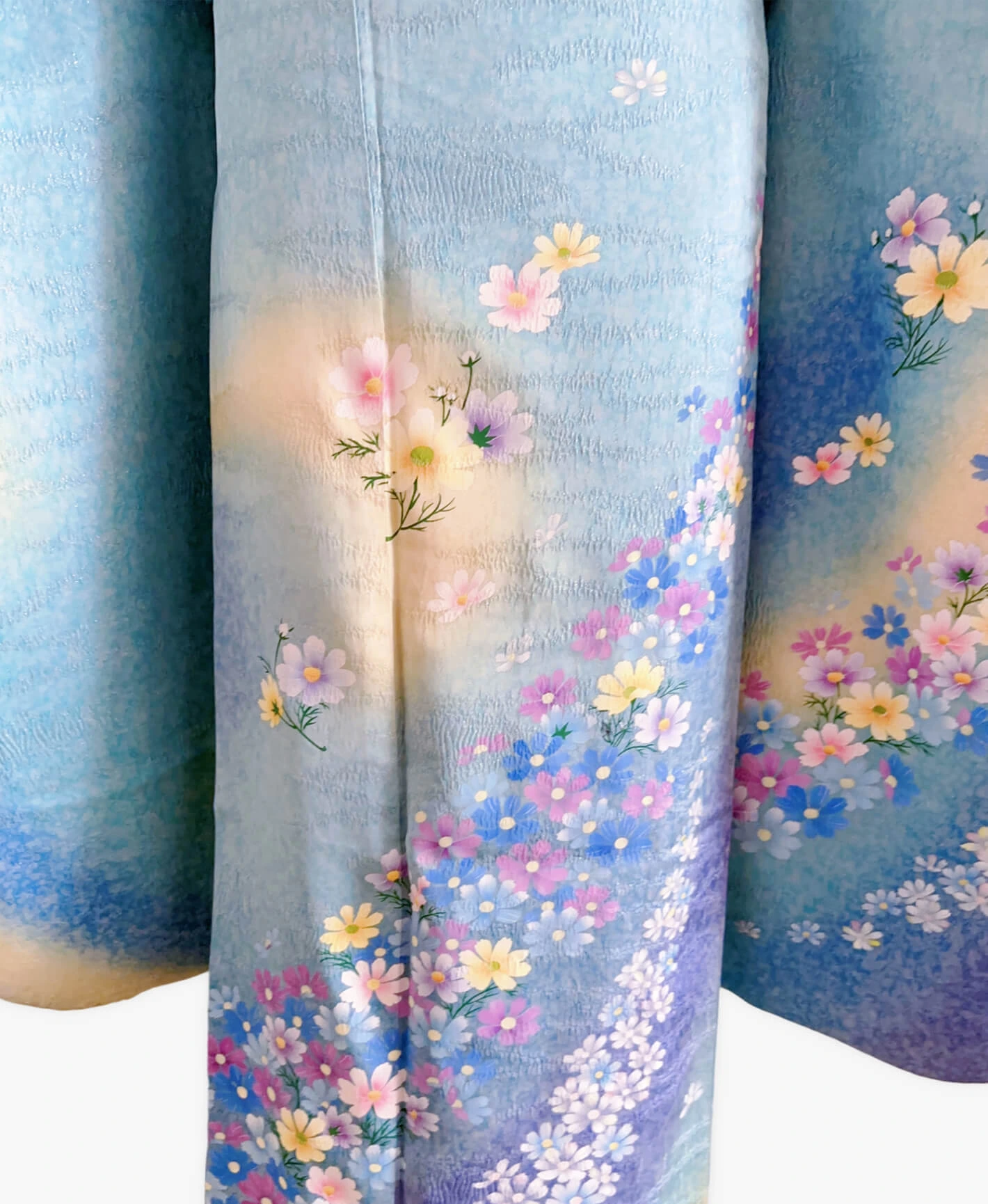 Sky Blue Flower Blizzard Furisode - Image 5