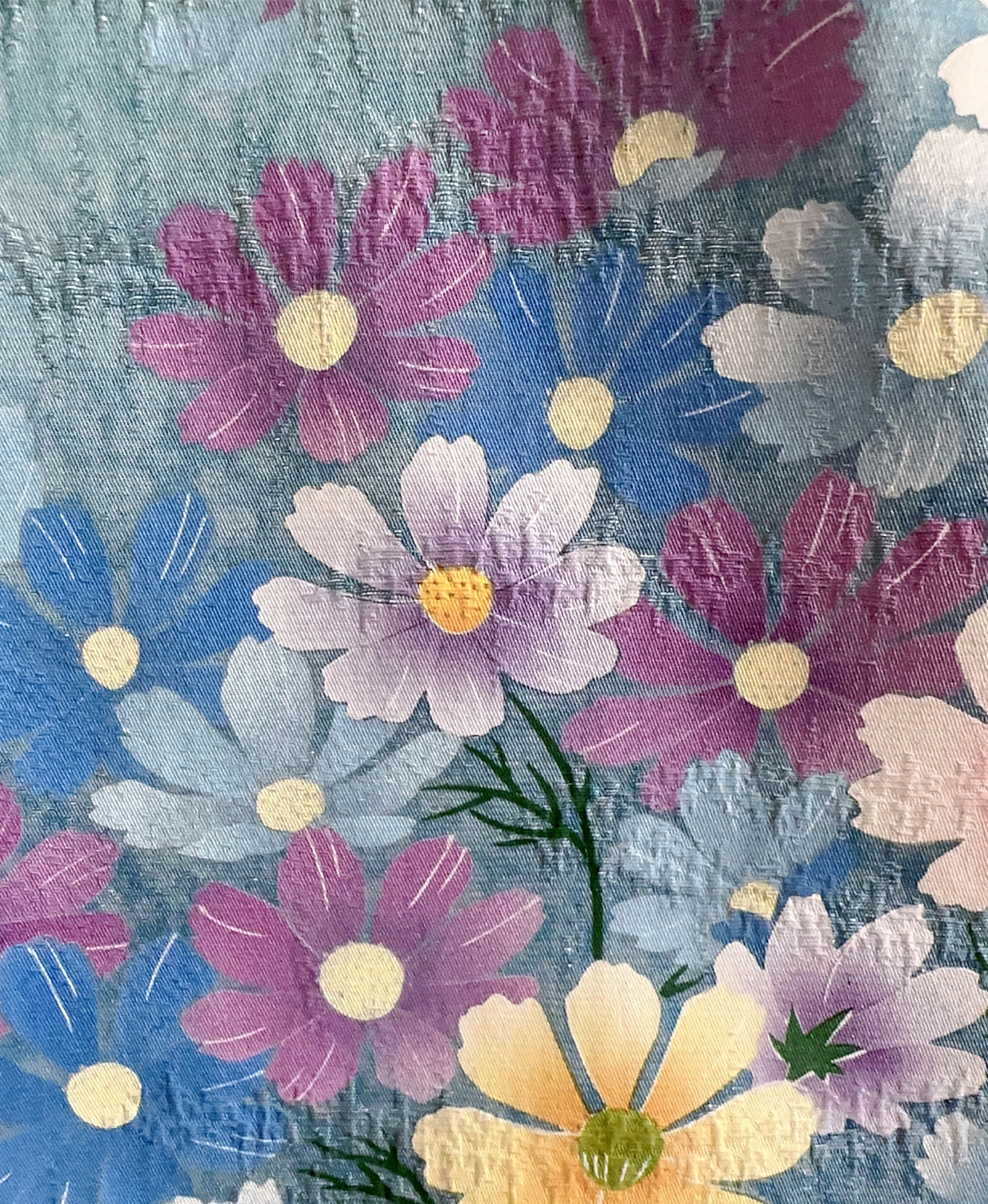 Sky Blue Flower Blizzard Furisode - Image 8