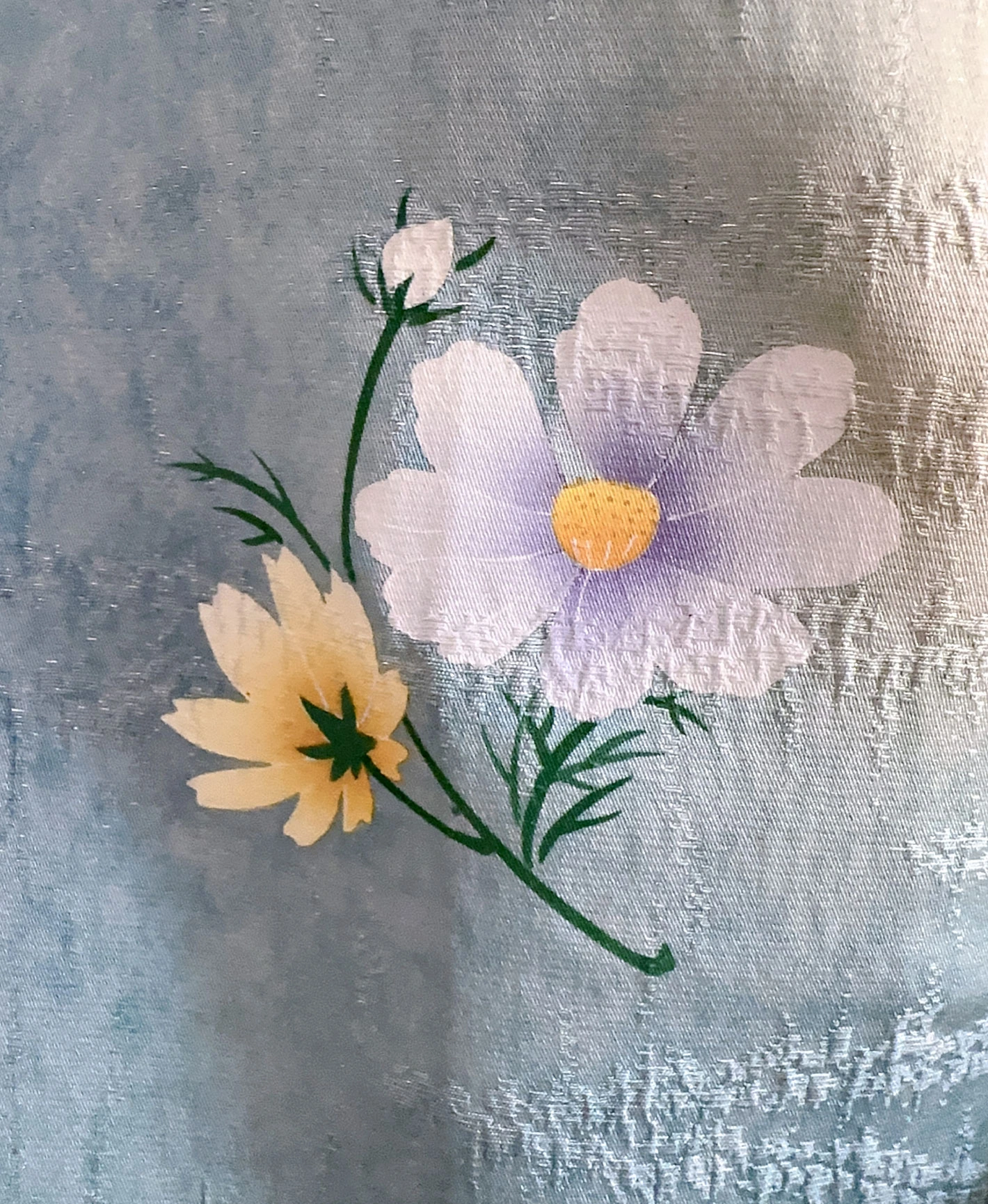 Sky Blue Flower Blizzard Furisode - Image 9