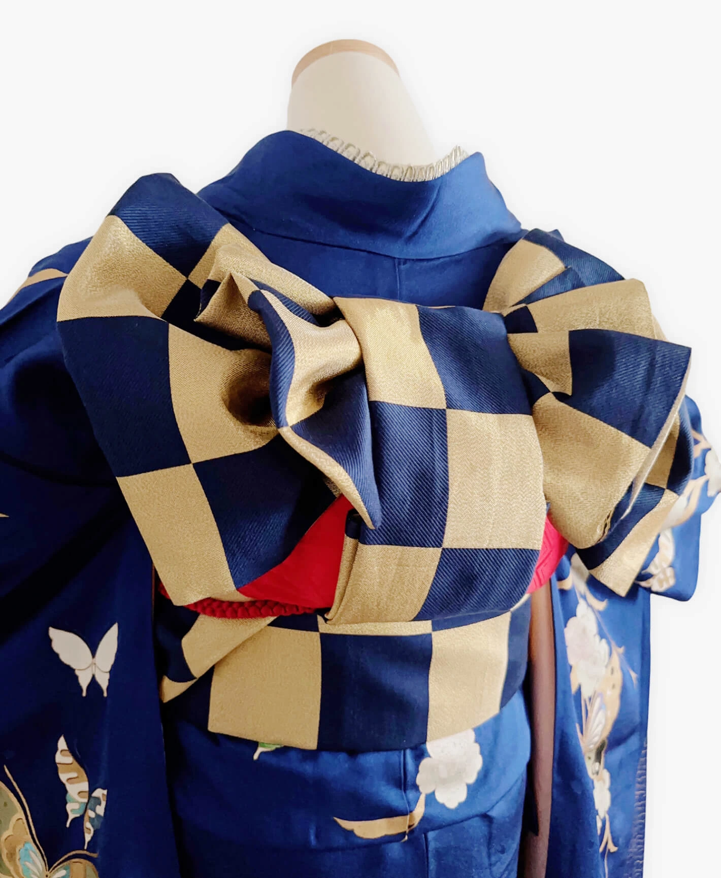 Navy Bamboo Butterfly Furisode - Image 4