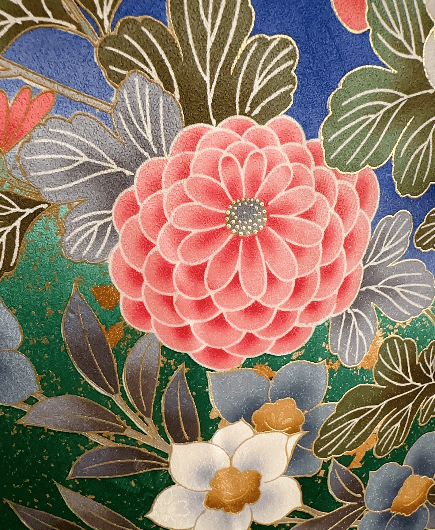 Lapis Peony Wisteria Furisode - Image 6