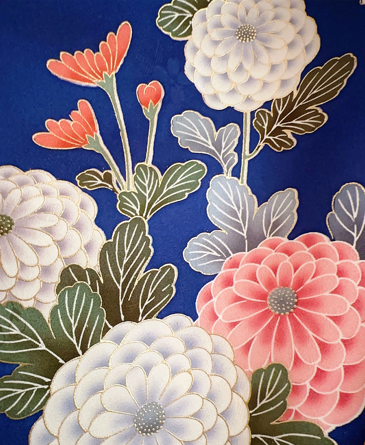 Lapis Peony Wisteria Furisode - Image 9