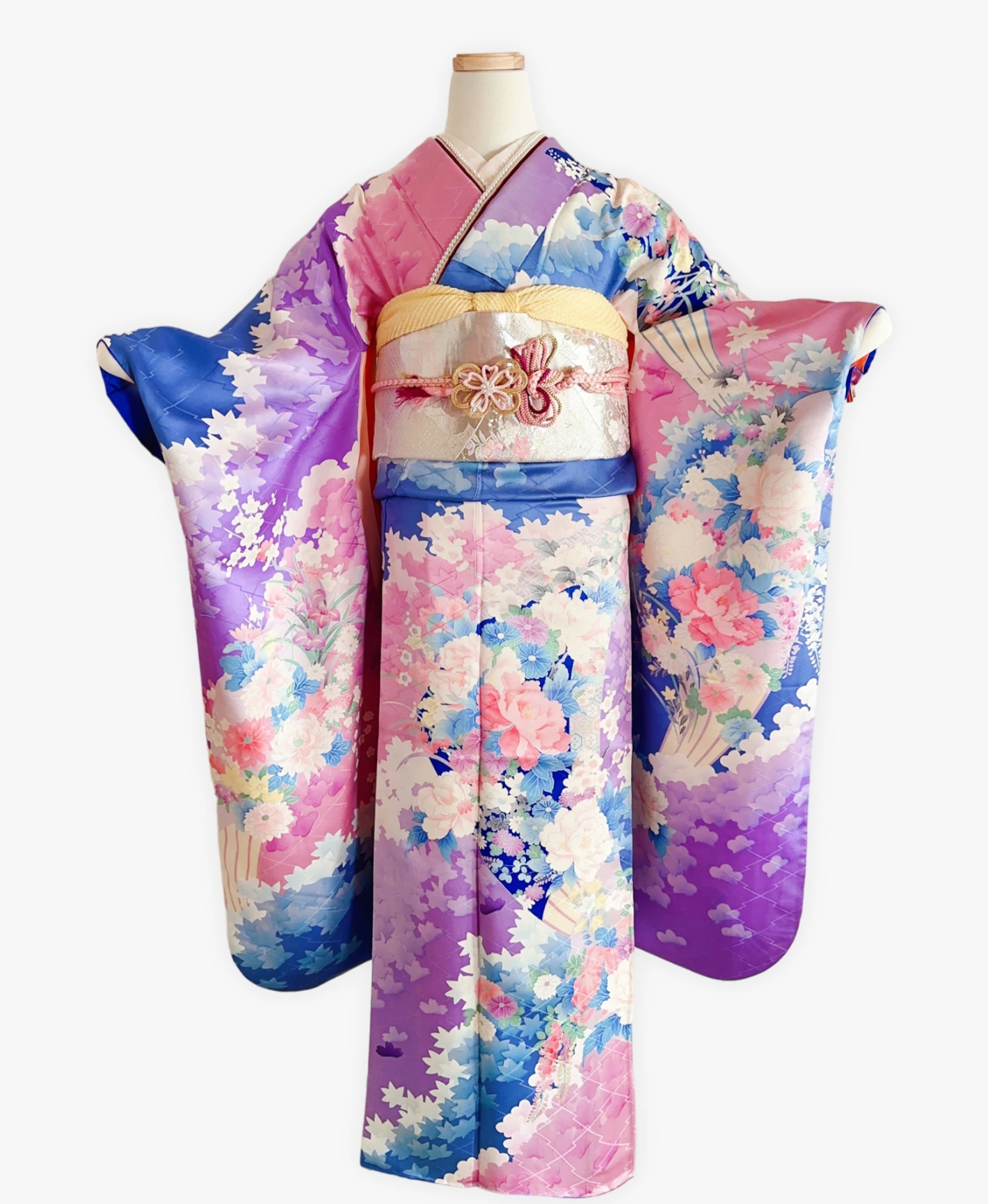 Purple Landscape Floral Furisode - Image 1