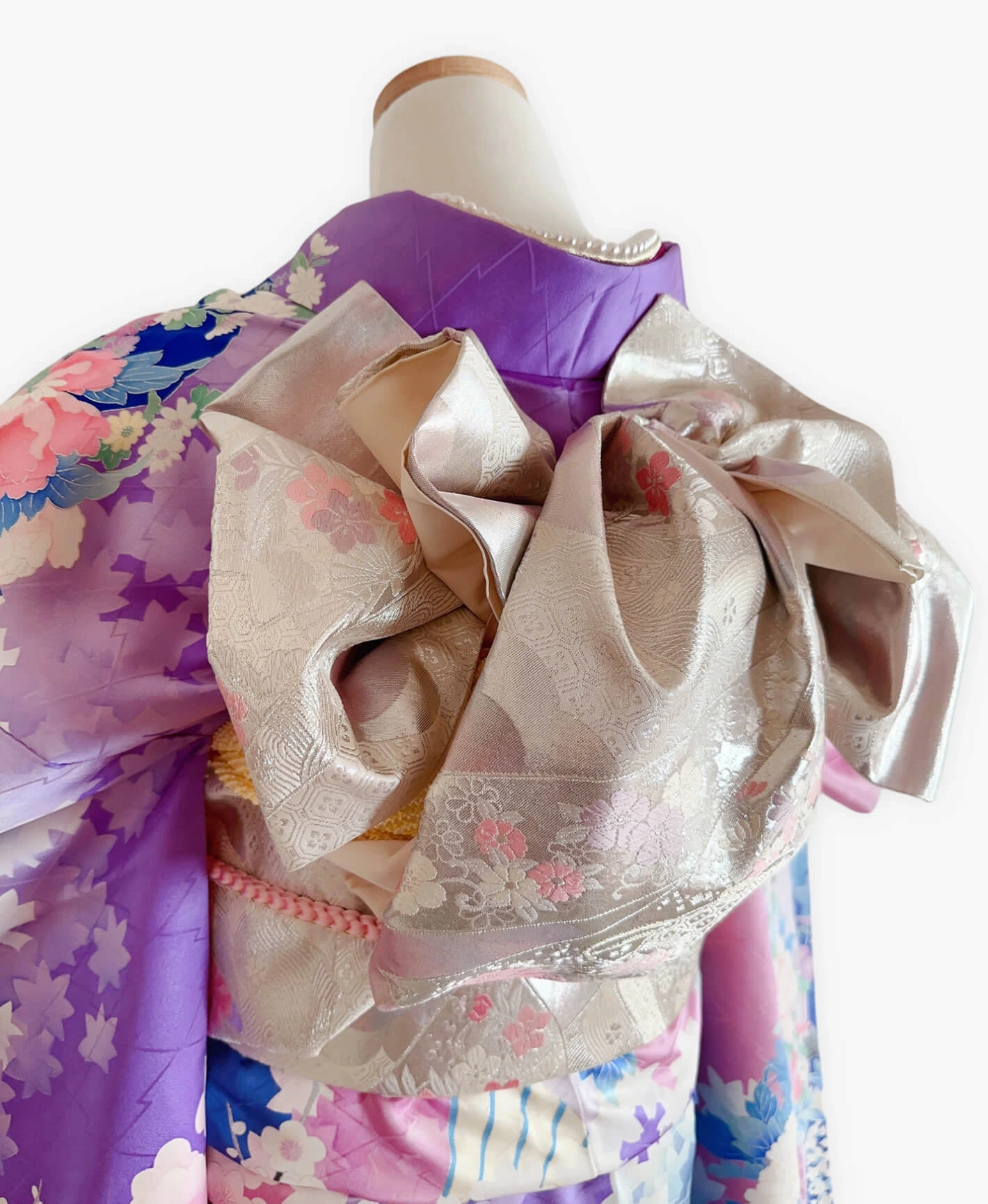 Purple Landscape Floral Furisode - Image 4