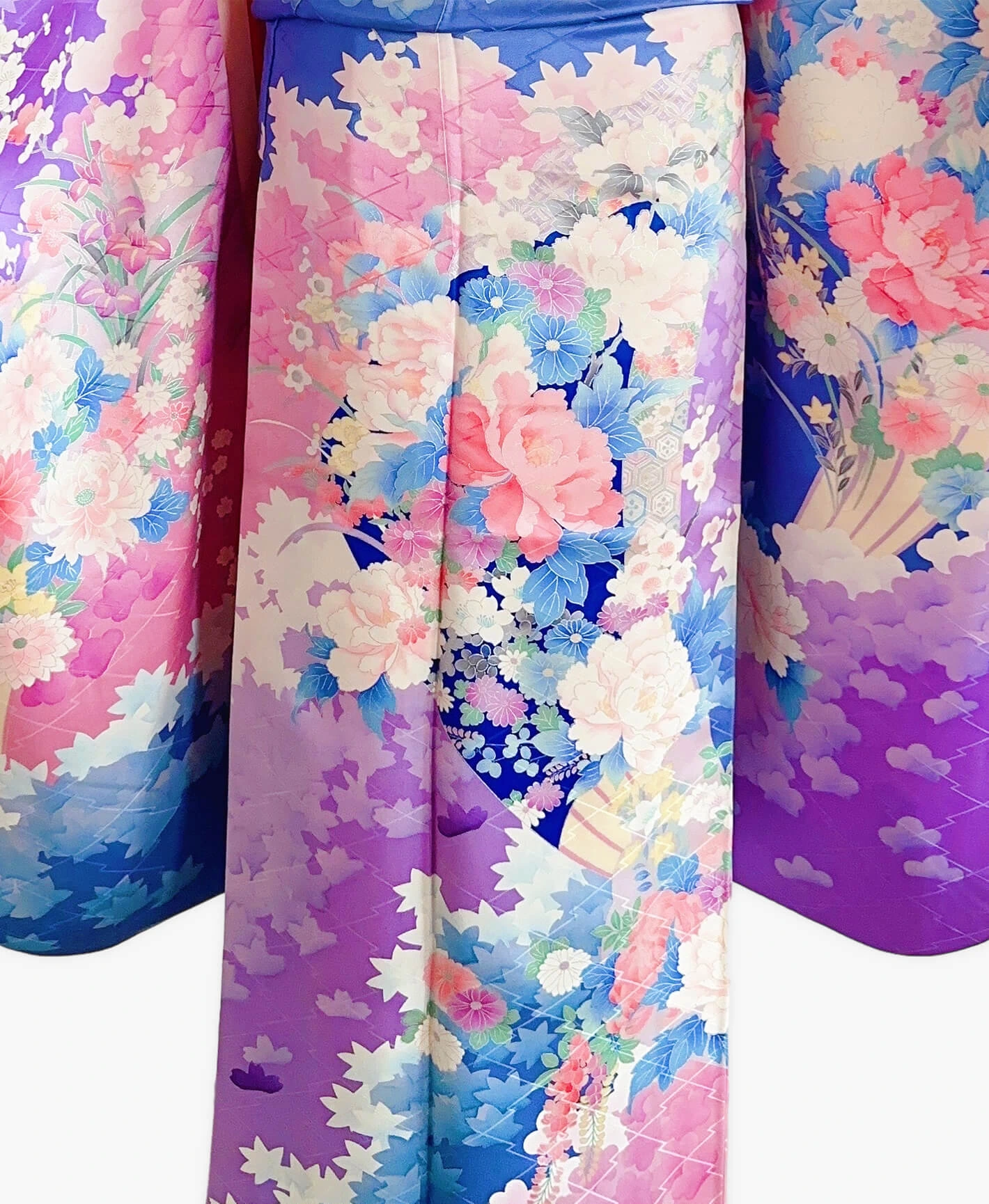 Purple Landscape Floral Furisode - Image 5