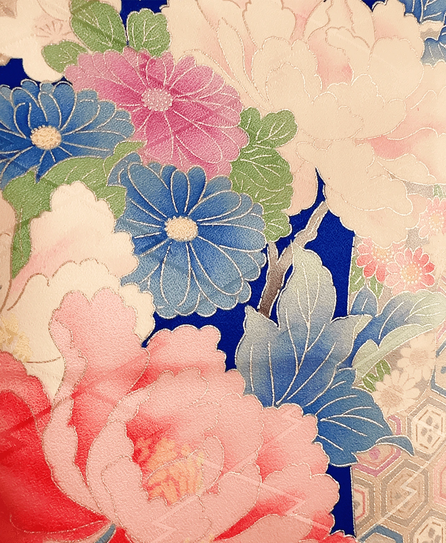 Purple Landscape Floral Furisode - Image 6