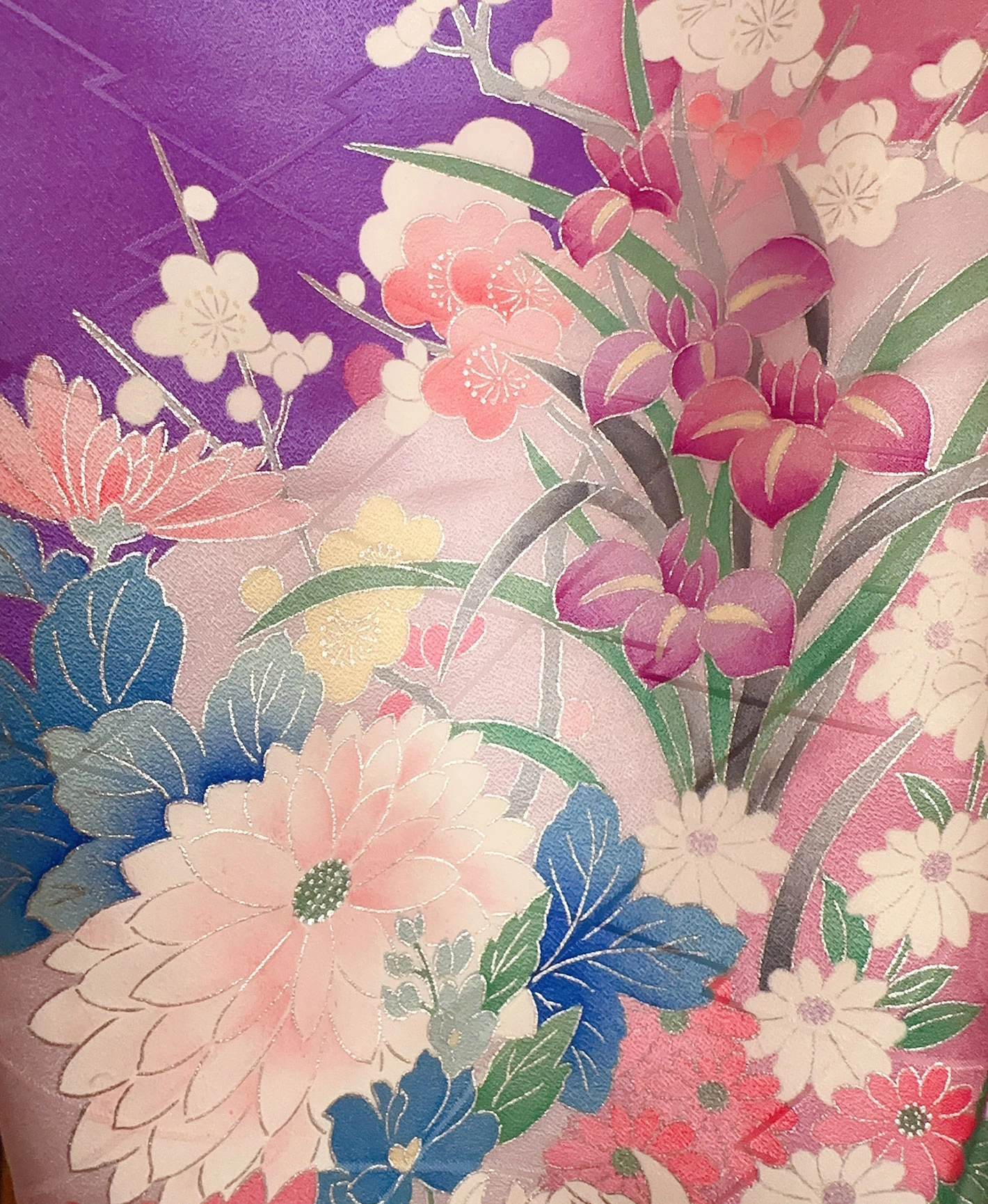 Purple Landscape Floral Furisode - Image 7