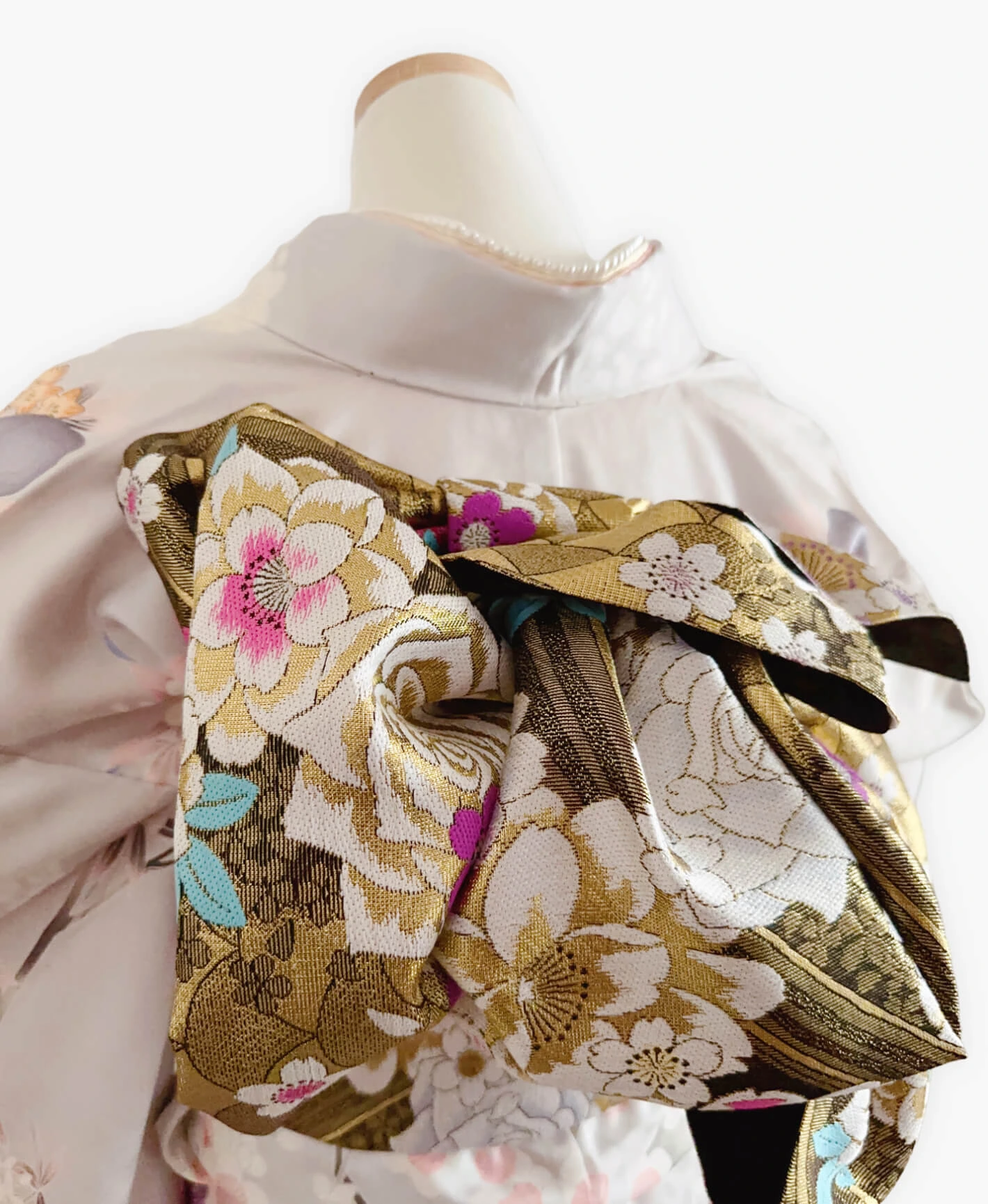 Plum Grey Mandarin Duck Furisode - Image 4