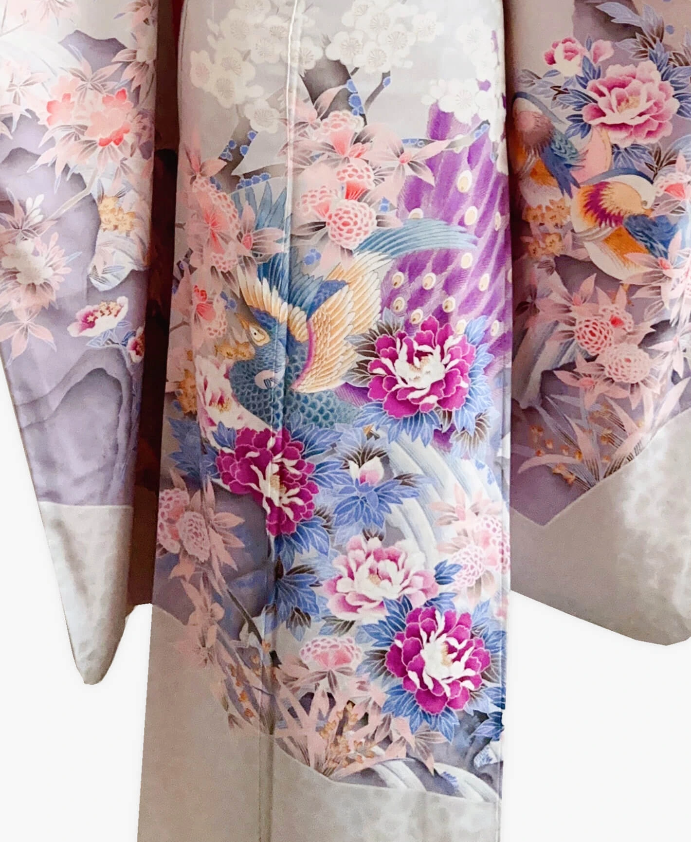 Plum Grey Mandarin Duck Furisode - Image 5