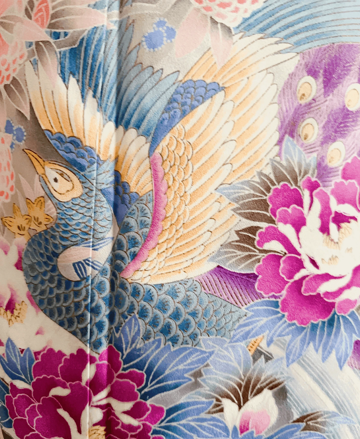 Plum Grey Mandarin Duck Furisode - Image 6