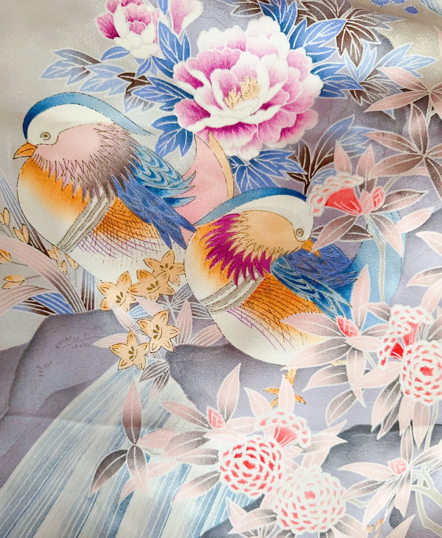 Plum Grey Mandarin Duck Furisode - Image 7