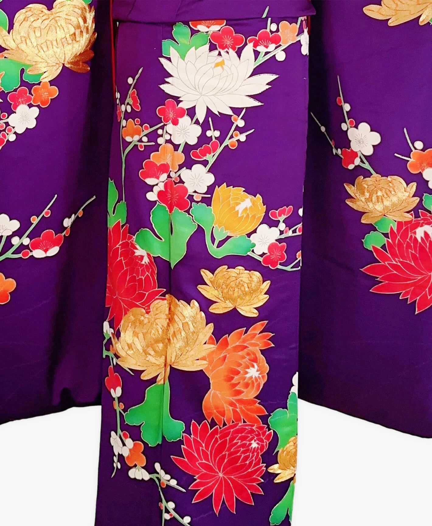 Purple Chrysanthemum Floral Furisode - Image 5
