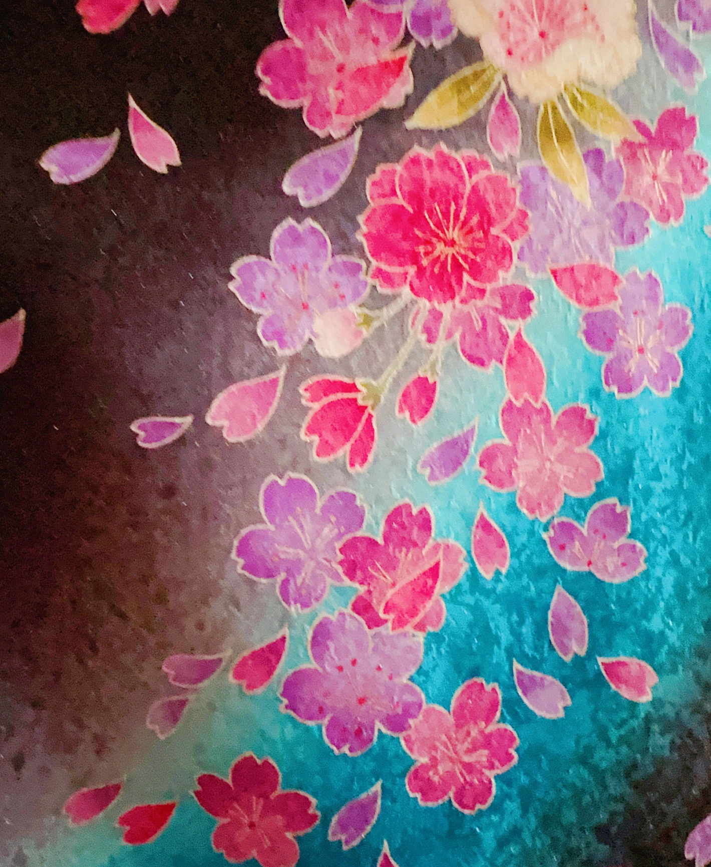 Black Chrysanthemum Hundred Flowers Furisode - Image 7