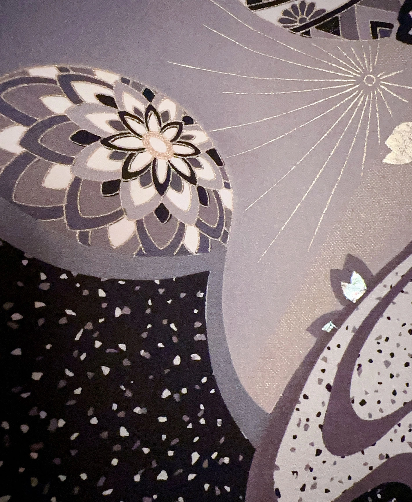 Black Temari Stream Furisode - Image 7