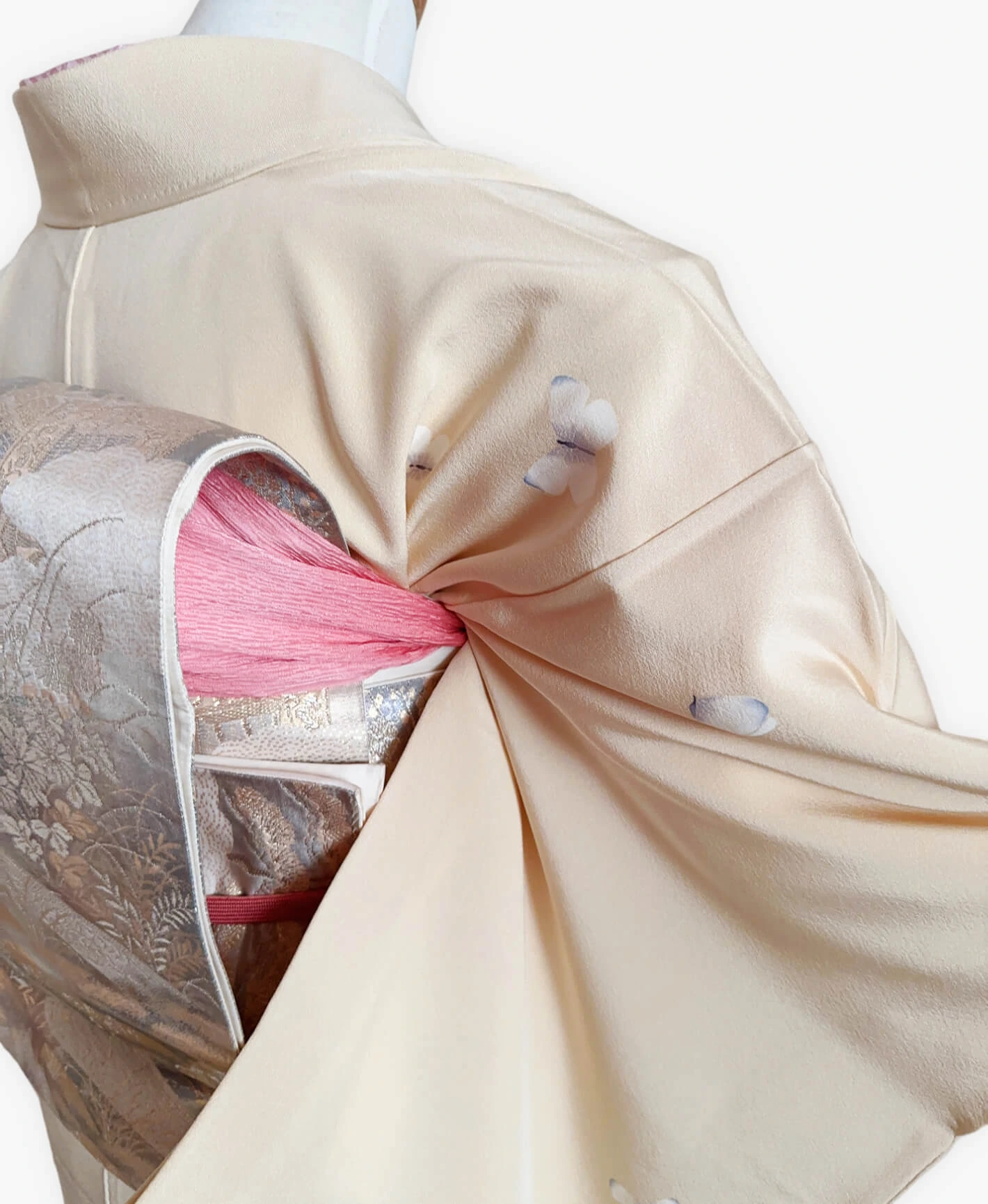 Beige Artist Floral Homongi - Image 4