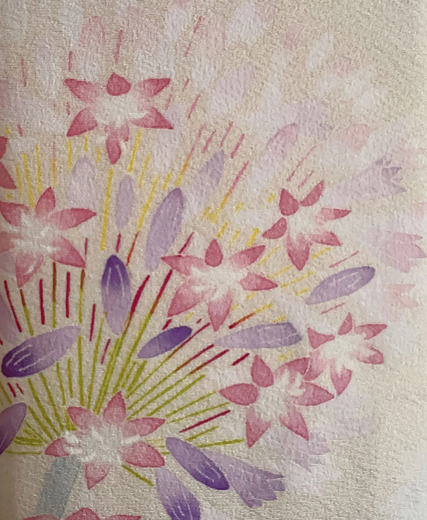 Beige Artist Floral Homongi - Image 7