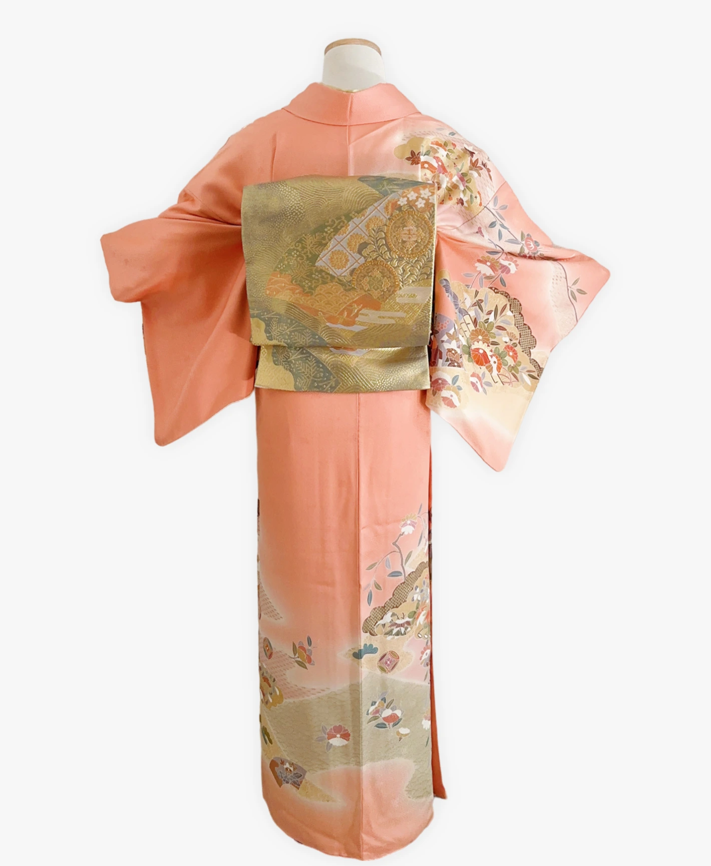 Orange Crane Cloud Auspicious Homongi