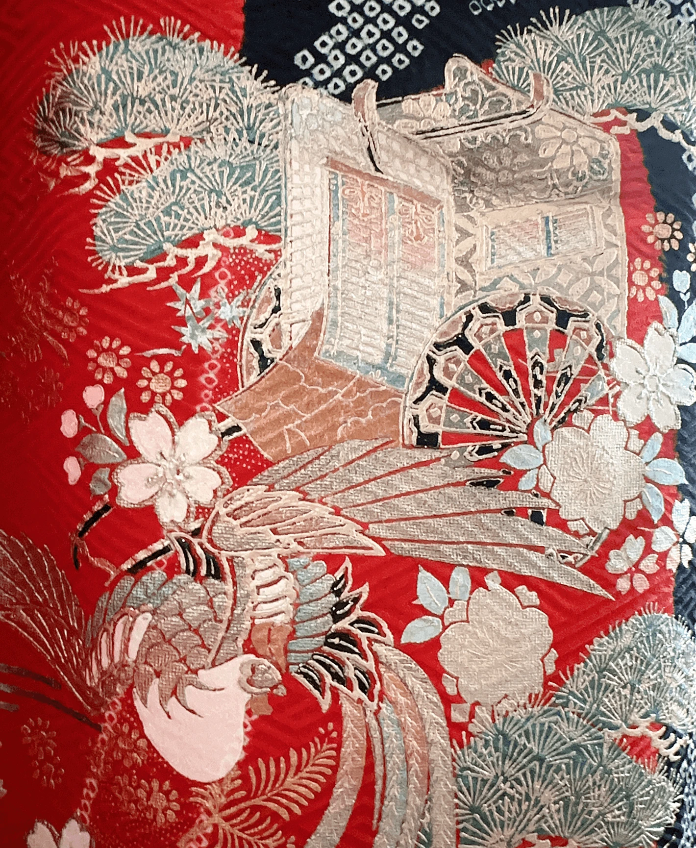 Red Phoenix Imperial Carriage Furisode - Image 6