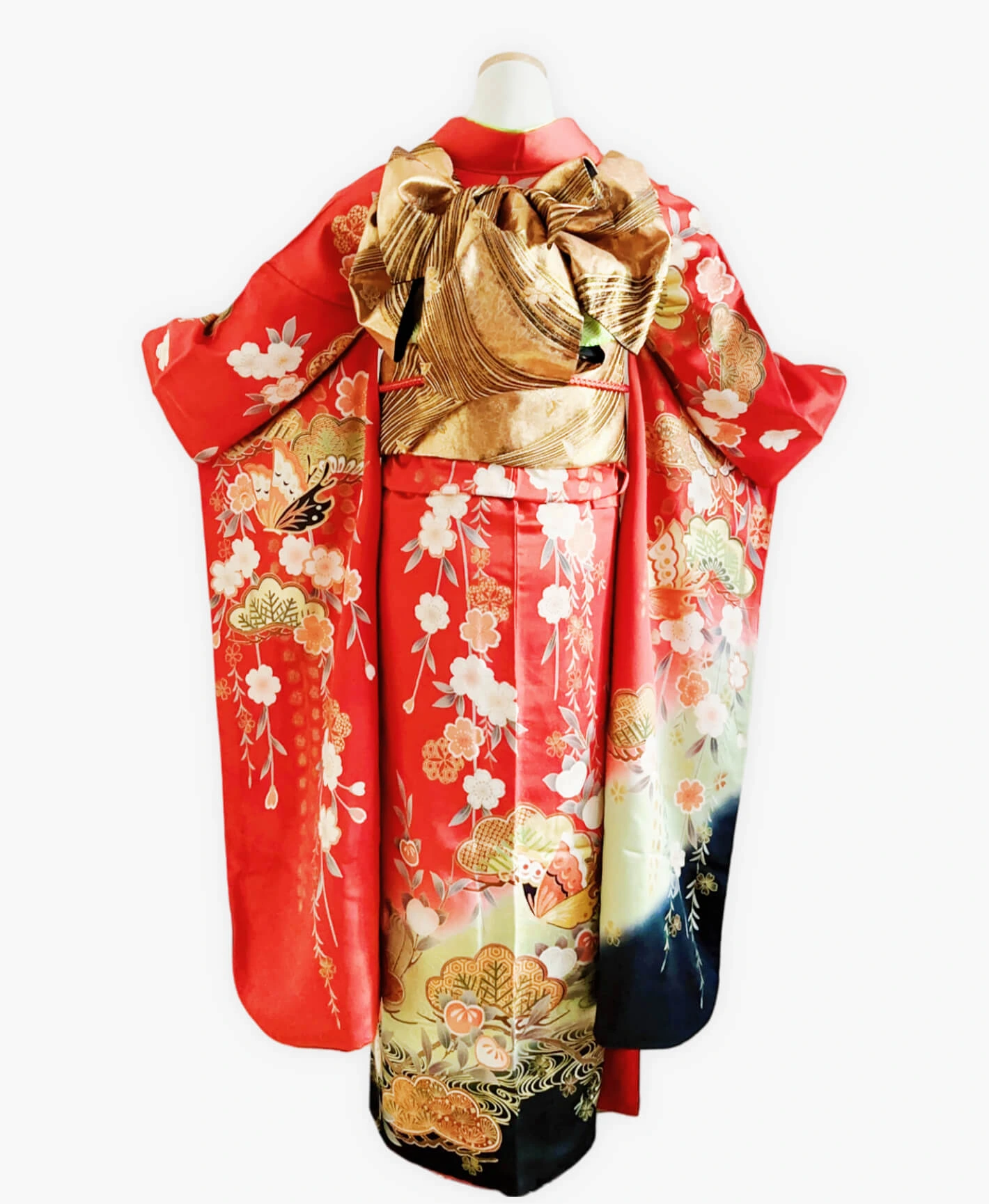 Scarlet Wisteria Butterfly Furisode - Image 2