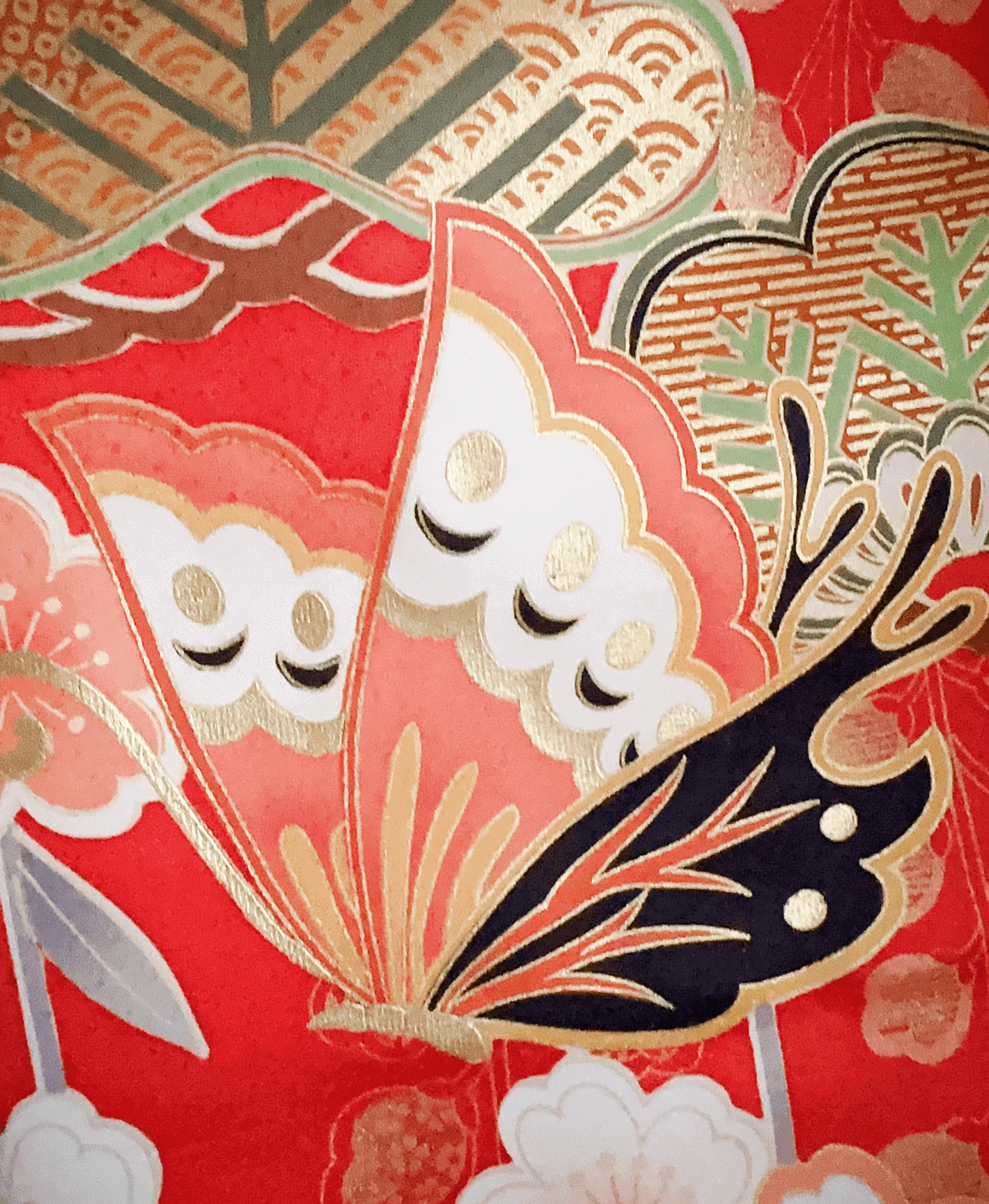 Scarlet Wisteria Butterfly Furisode - Image 6