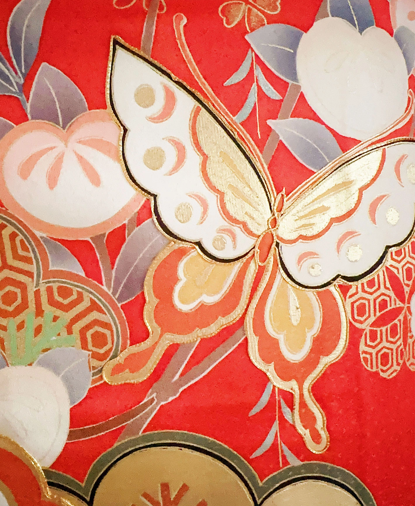 Scarlet Wisteria Butterfly Furisode - Image 8
