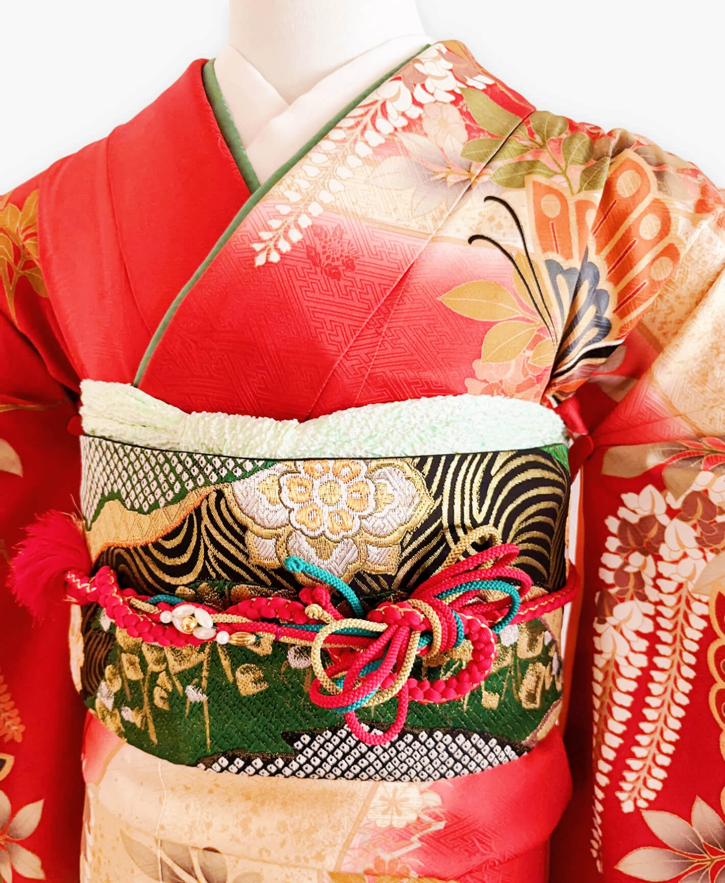 Scarlet Wisteria Butterfly Furisode - Image 3