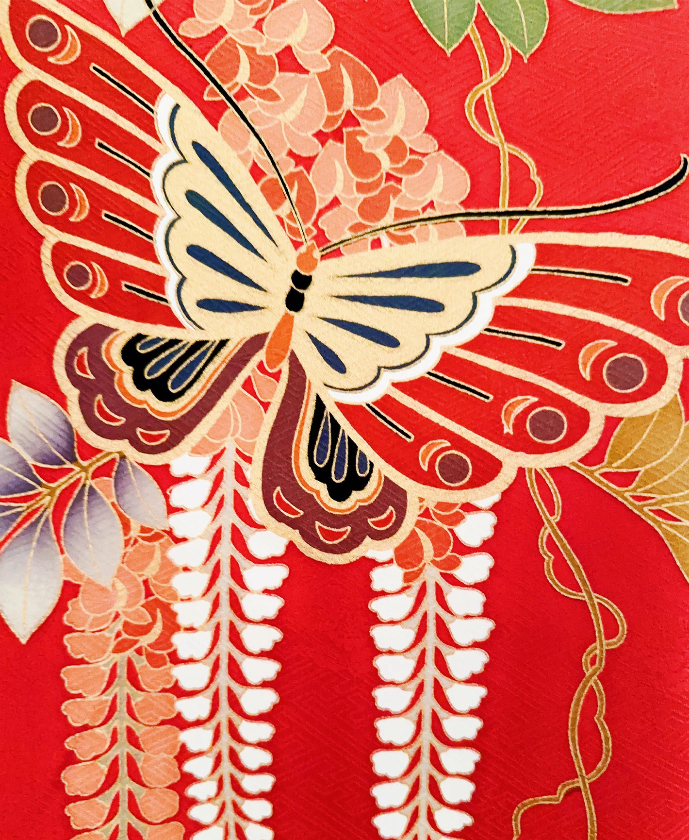 Scarlet Wisteria Butterfly Furisode - Image 7