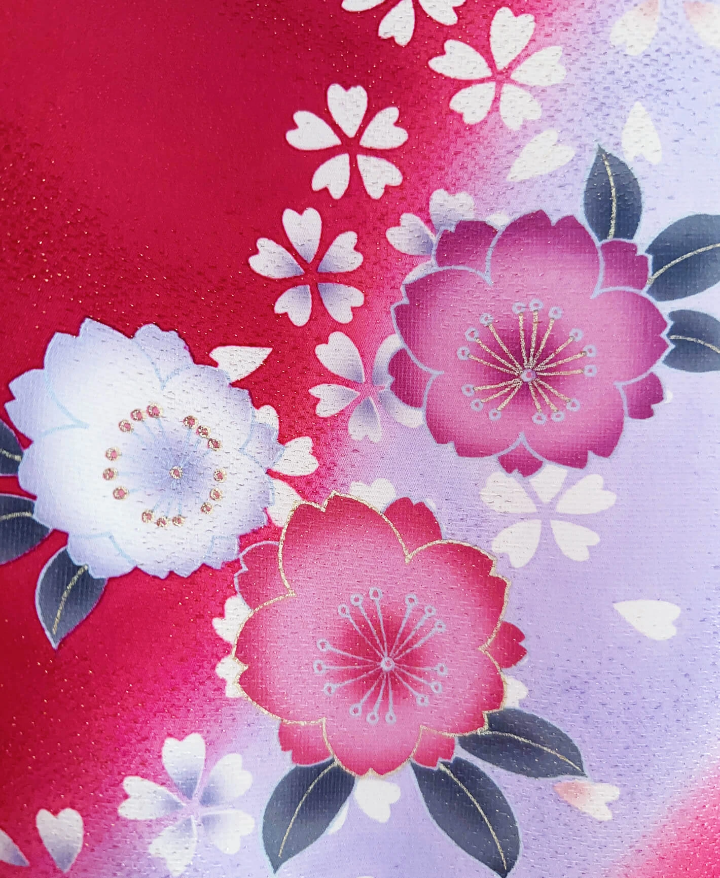 Crimson Falling Sakura Furisode - Image 7