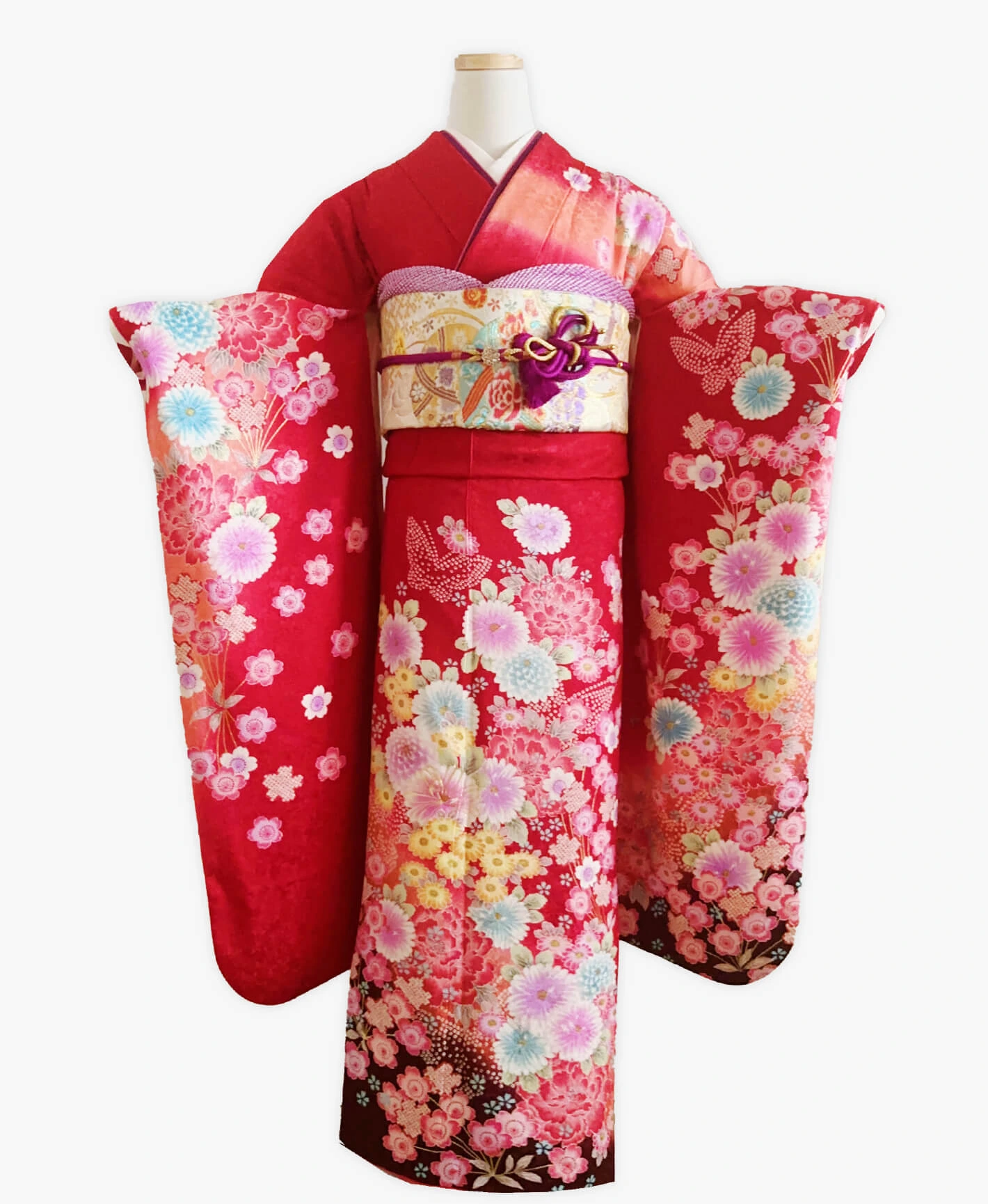 Vermilion Butterfly Furisode - Image 1