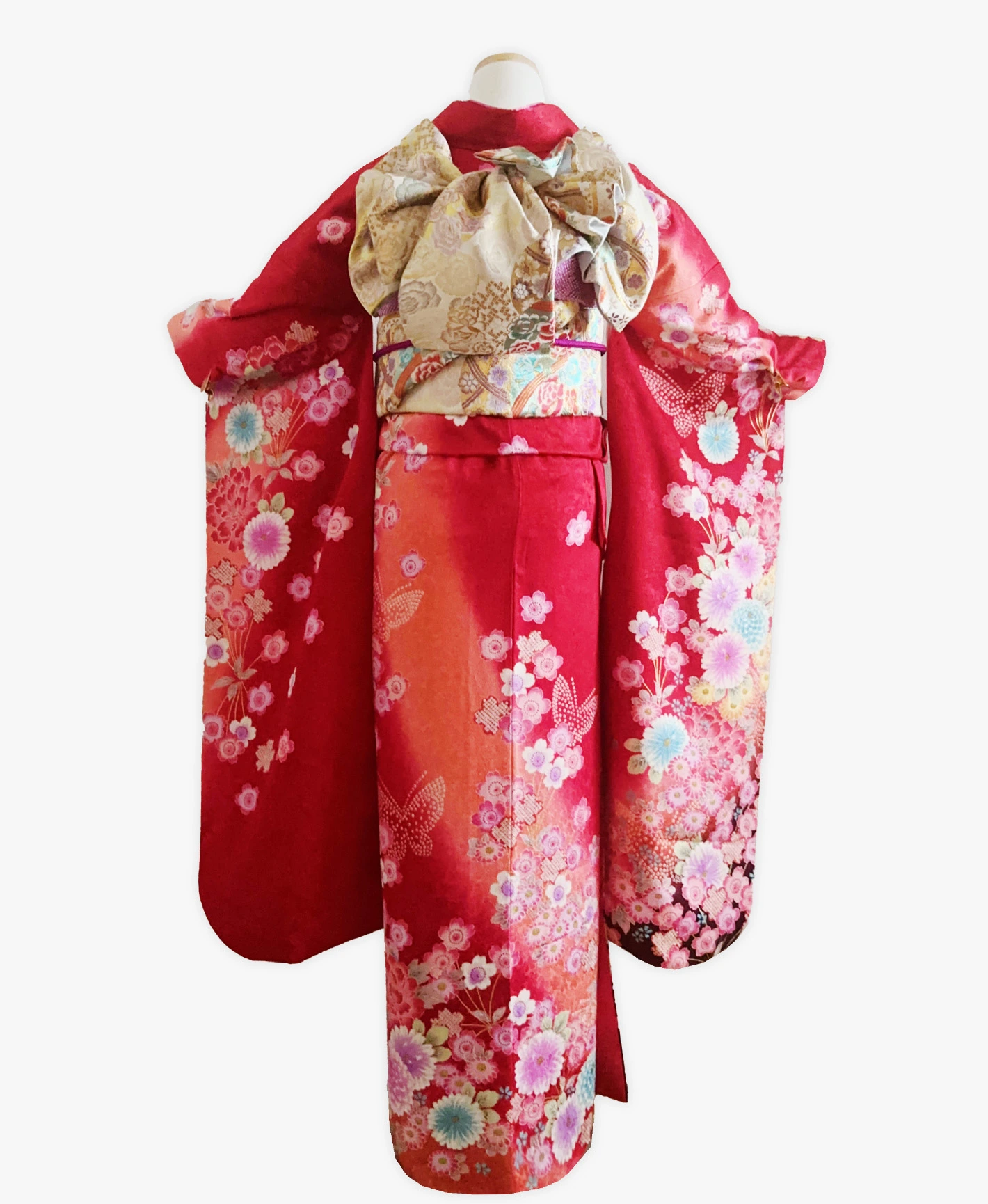 Vermilion Butterfly Furisode - Image 2