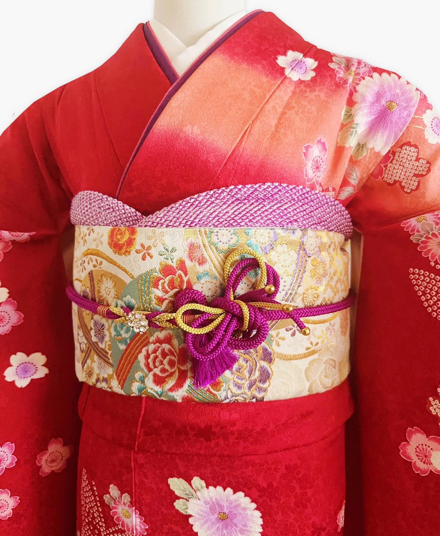 Vermilion Butterfly Furisode - Image 3