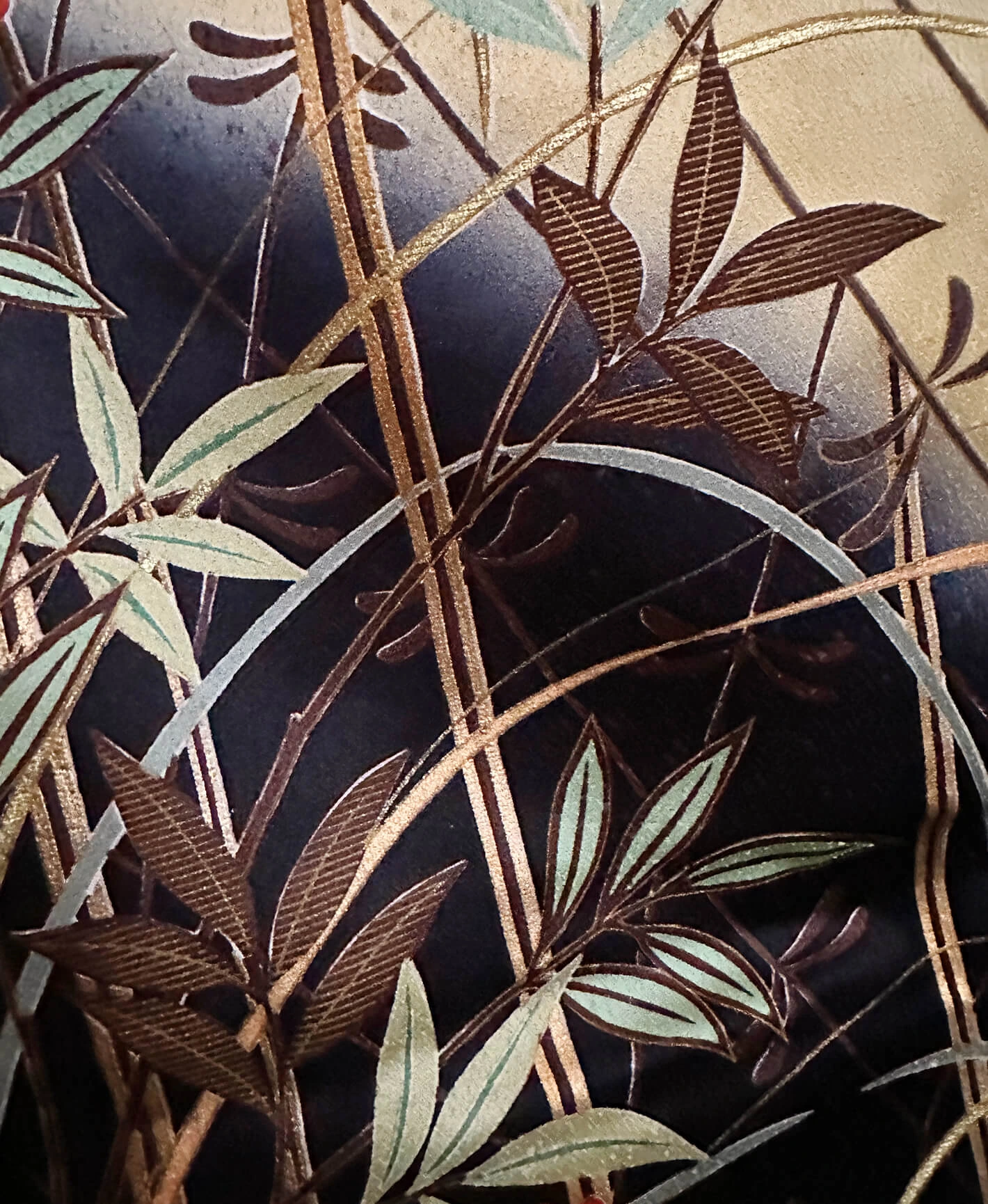 Deep Scarlet Butterfly Furisode - Image 9