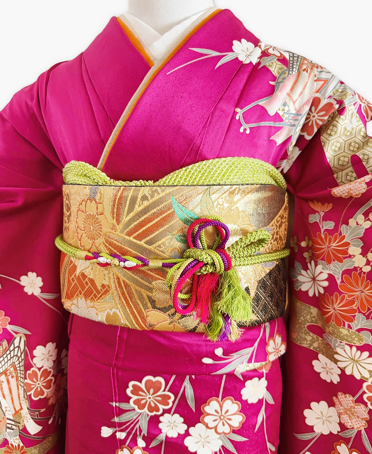 kimono☆ 1日出品　0608 Azalea Sakura Furisode - Kimono Rental Experience Osaka | SAKURADAI
