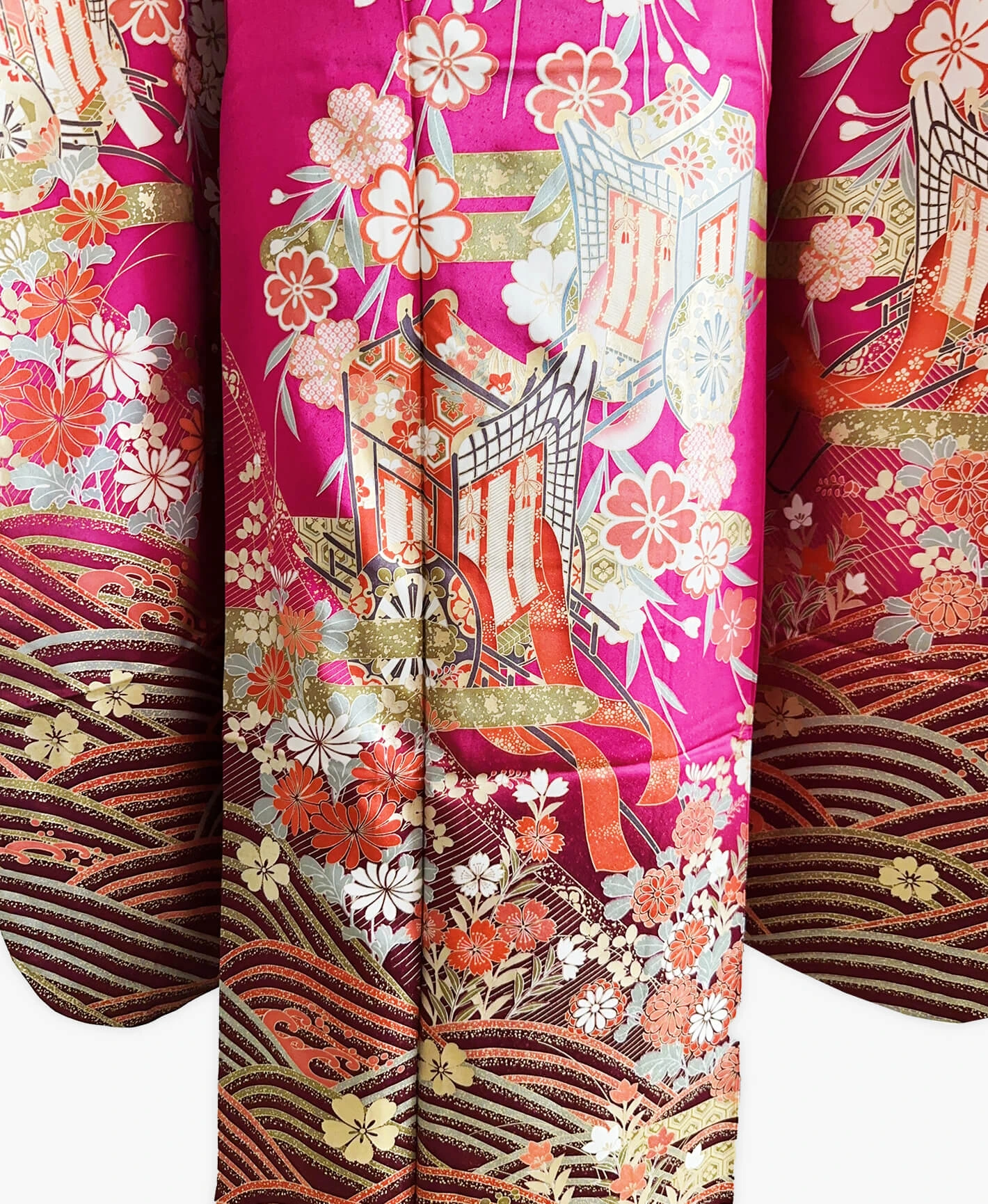 Azalea Sakura Furisode - Kimono Rental Experience Osaka | SAKURADAI