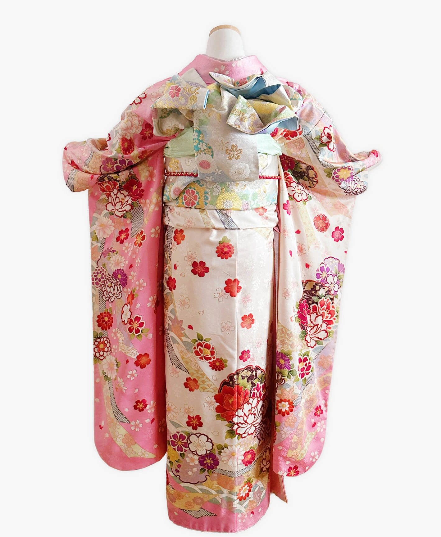 Magenta Peony Furisode - Image 2