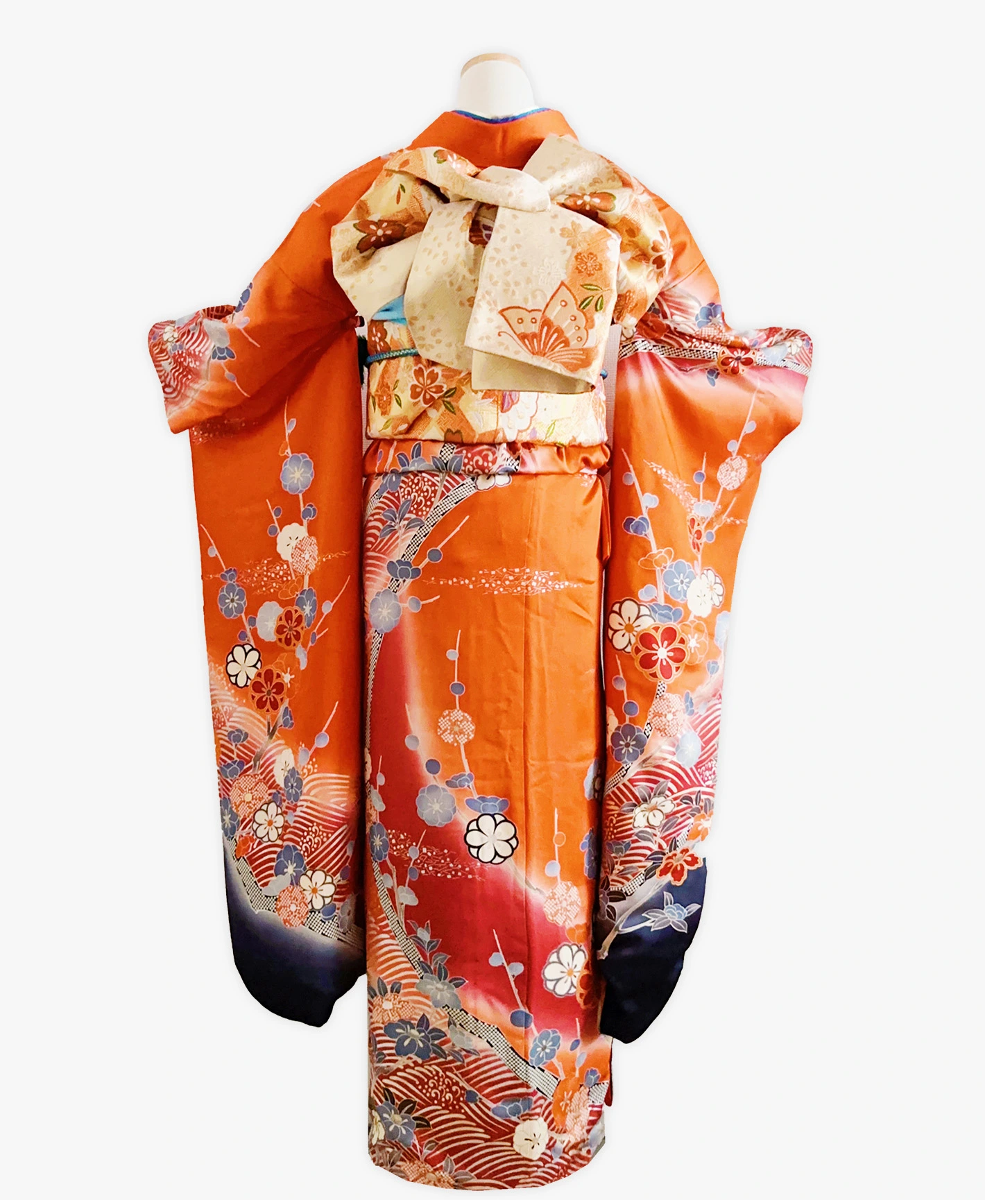 Orange Wave Furisode - Image 2