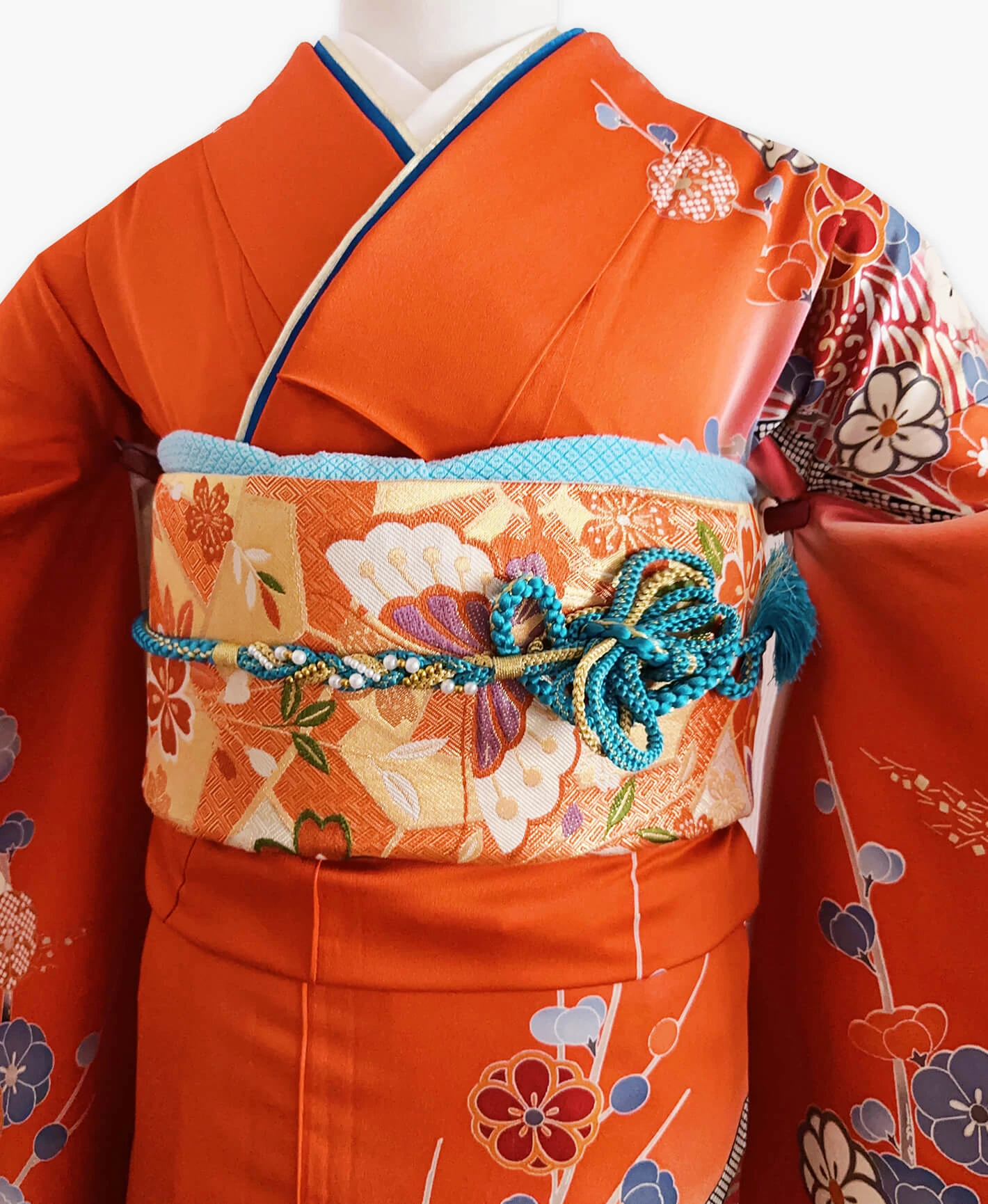 Orange Wave Furisode - Image 3