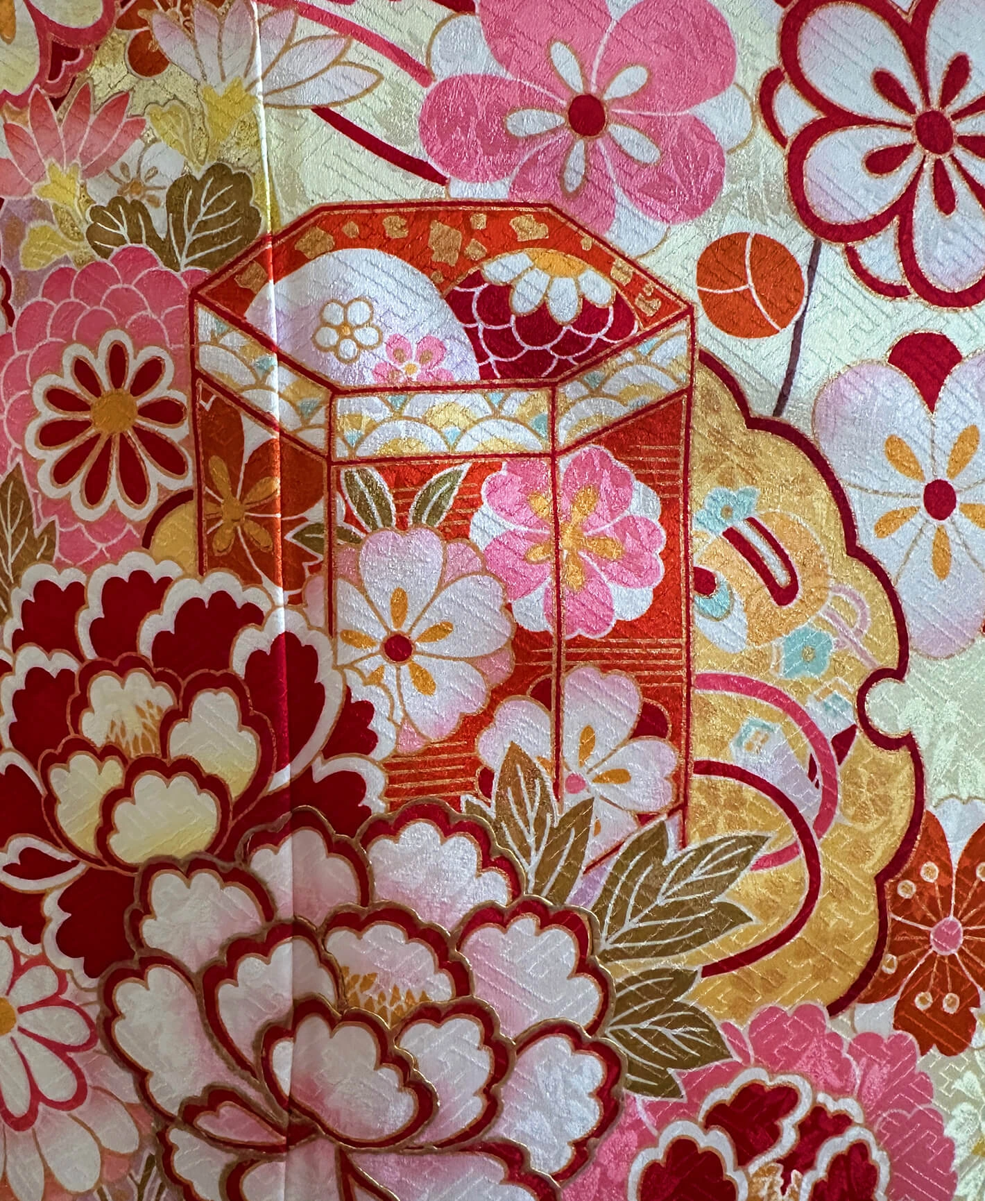 Pale Yellow Floral Furisode - Image 6