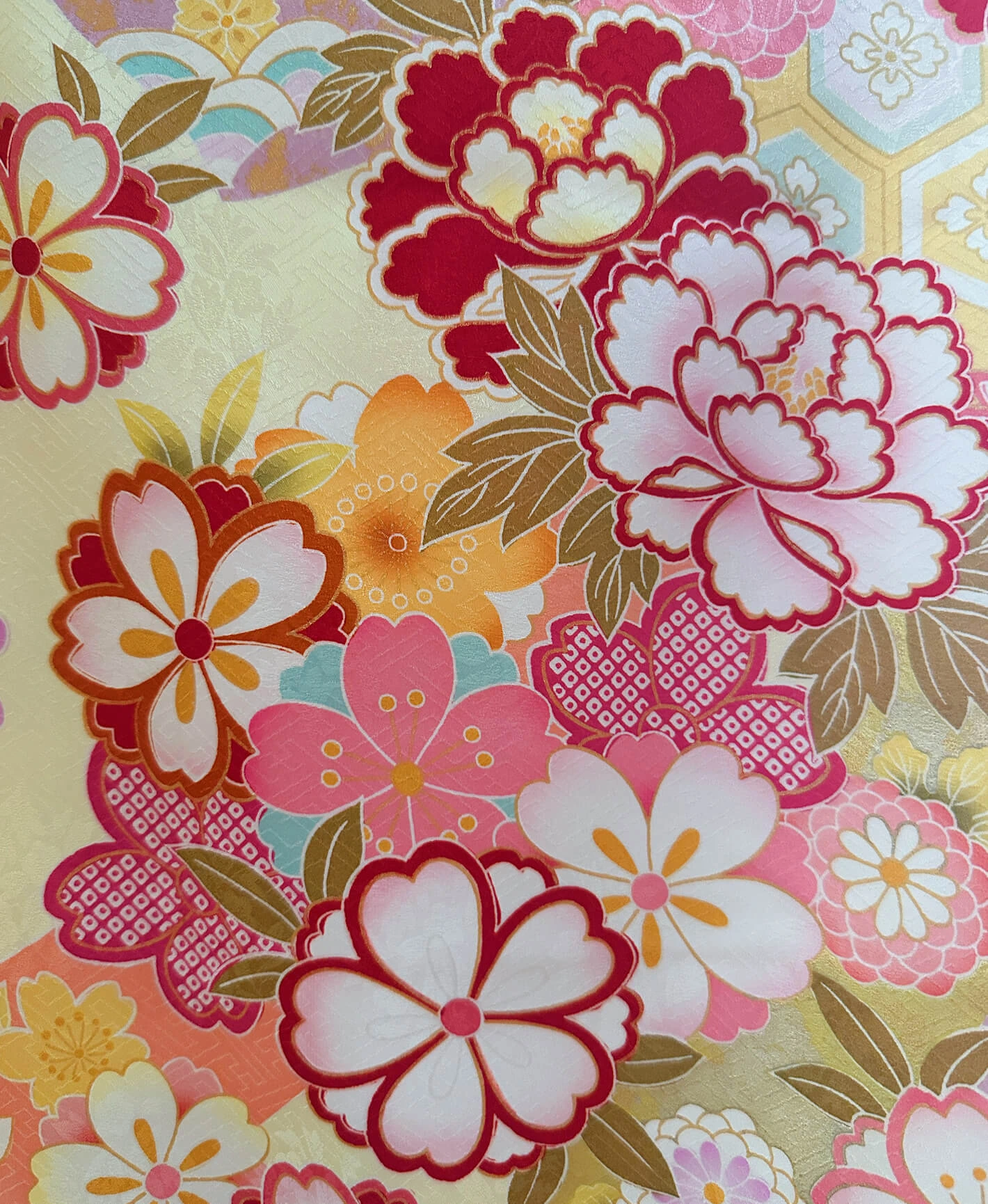 Pale Yellow Floral Furisode - Image 7