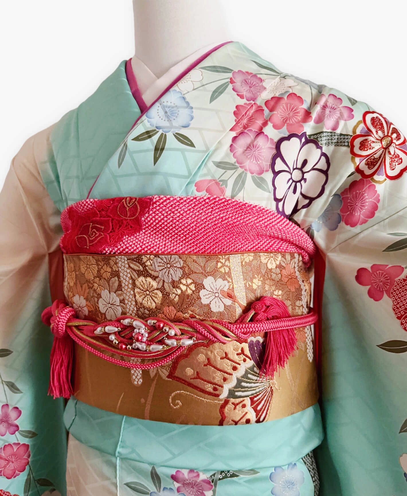 Green Weeping Sakura Furisode - Image 3