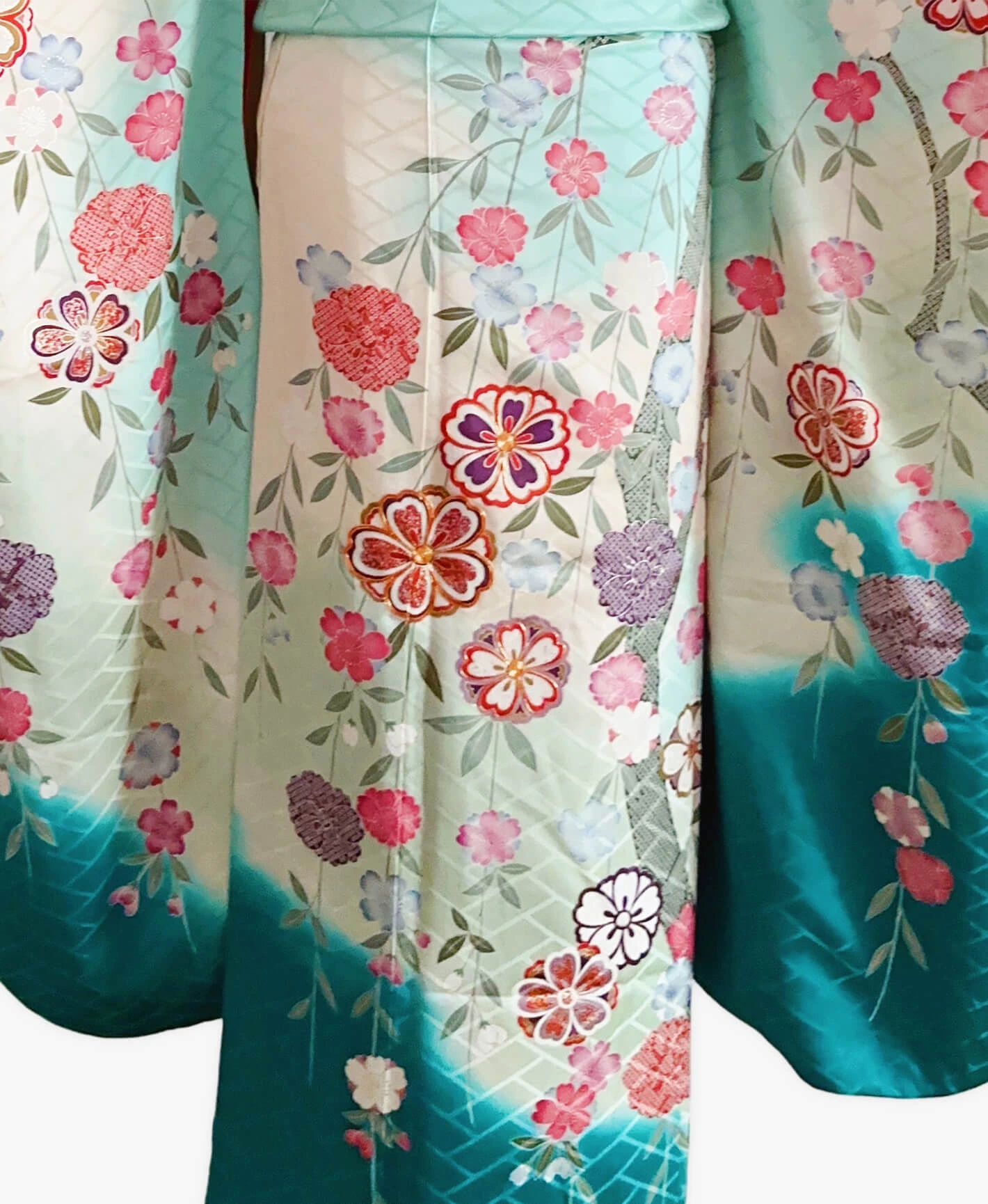 Green Weeping Sakura Furisode - Image 5