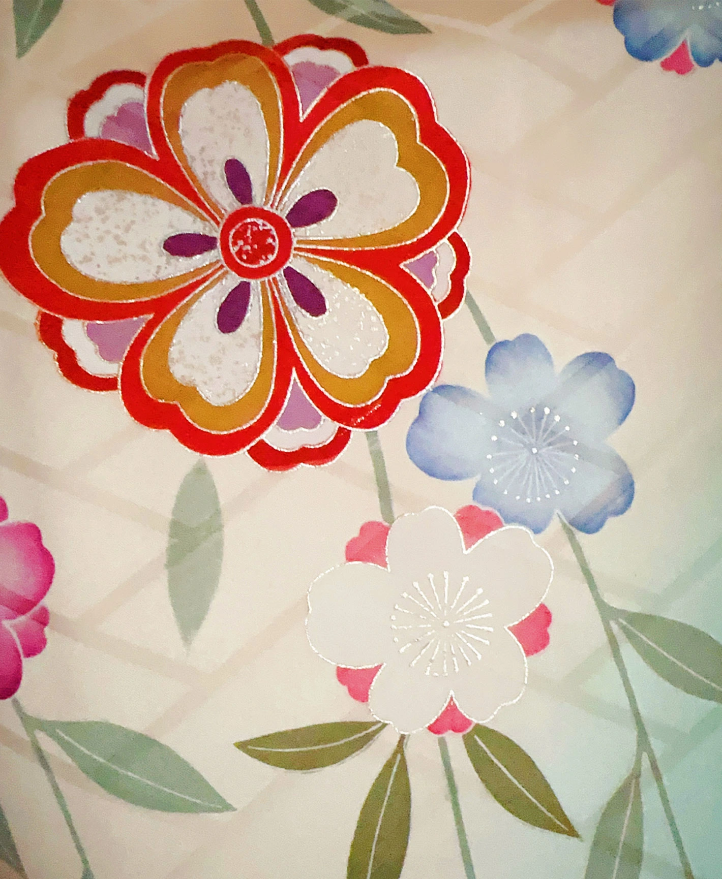 Green Weeping Sakura Furisode - Image 8