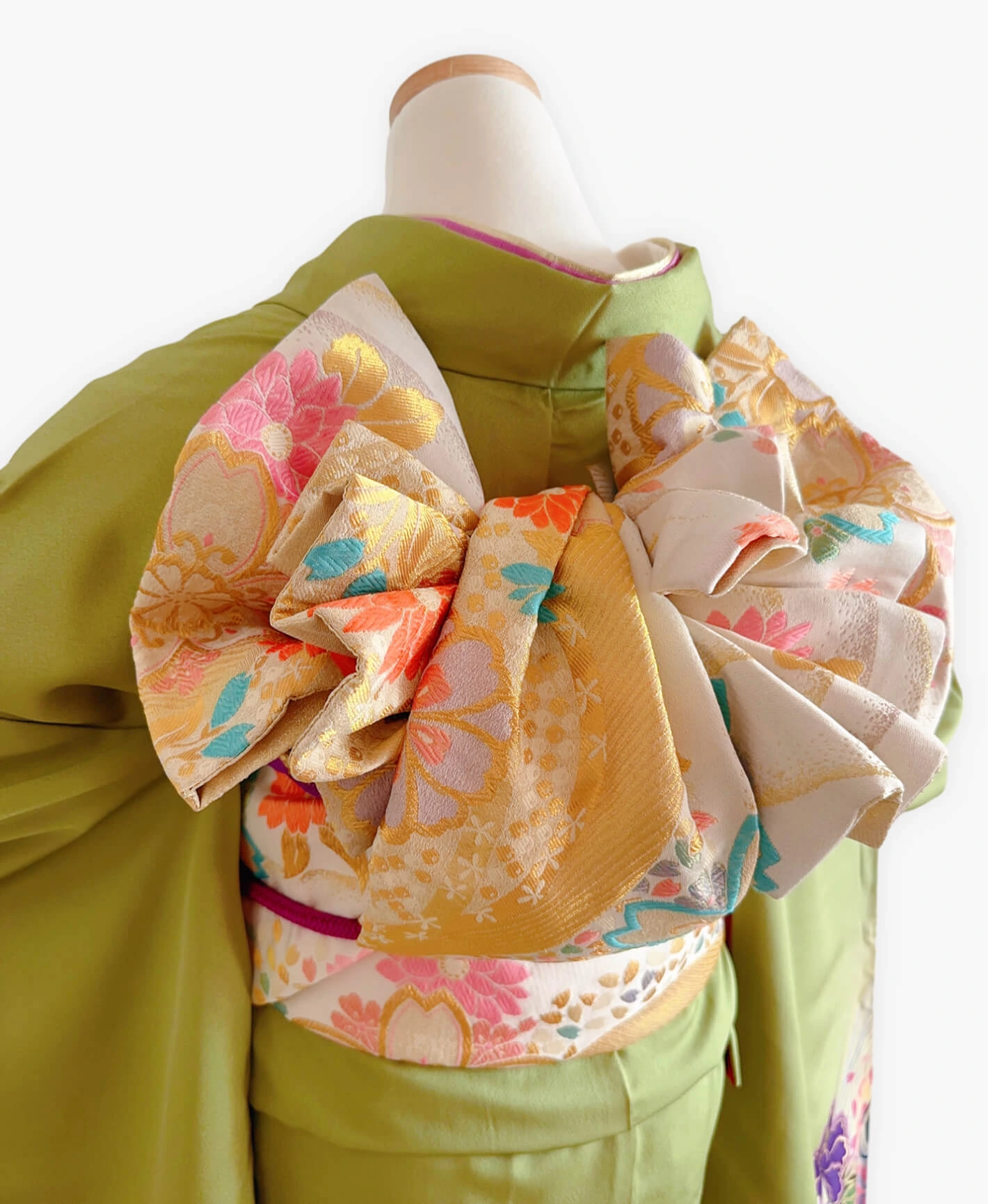 Blue Peony Stream Furisode - Image 4