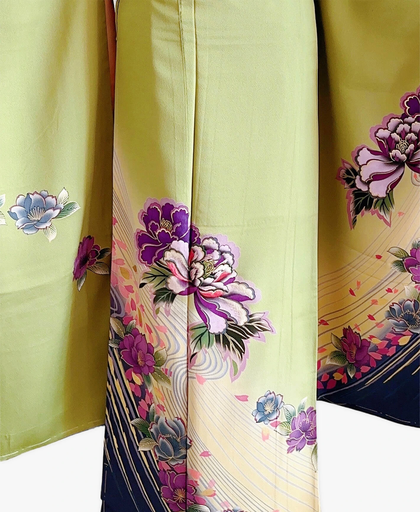 Blue Peony Stream Furisode - Image 5