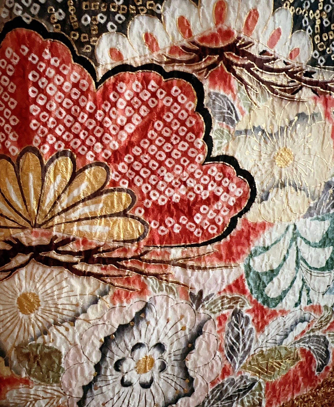 Green Wisteria Pine Furisode - Image 8